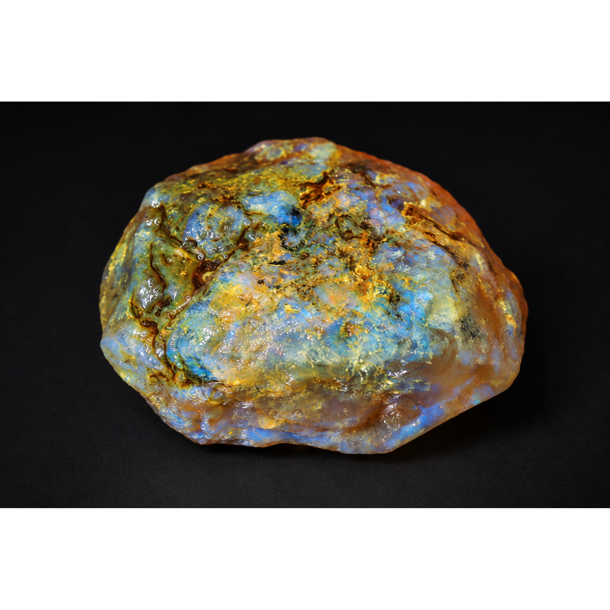 Earth mined green blue rough specimen Dominican amber 33.2g – photo 17