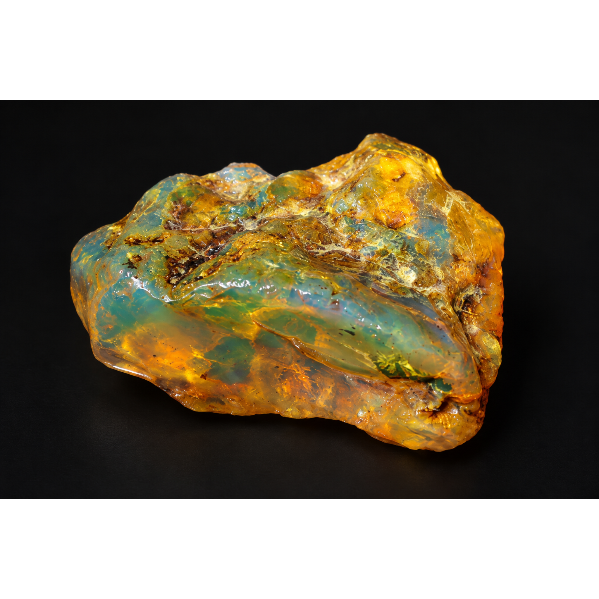 Organic beauty sky blue rough specimen Dominican amber 9.6g – photo 2