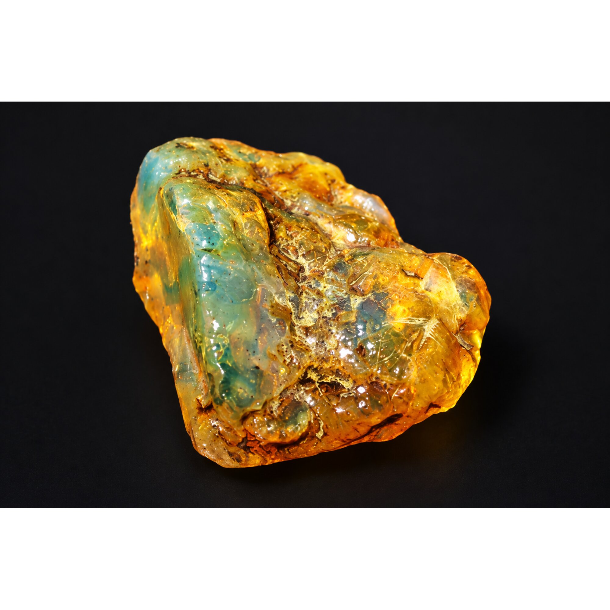 Organic beauty sky blue rough specimen Dominican amber 9.6g – photo 3