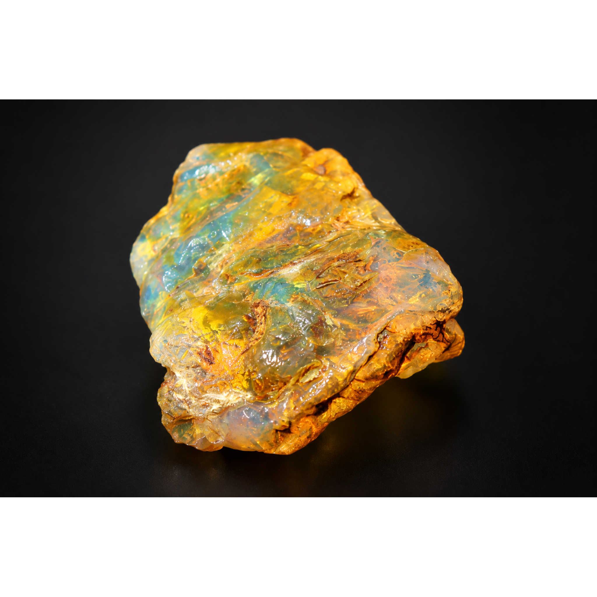 Organic beauty sky blue rough specimen Dominican amber 9.6g – photo 9