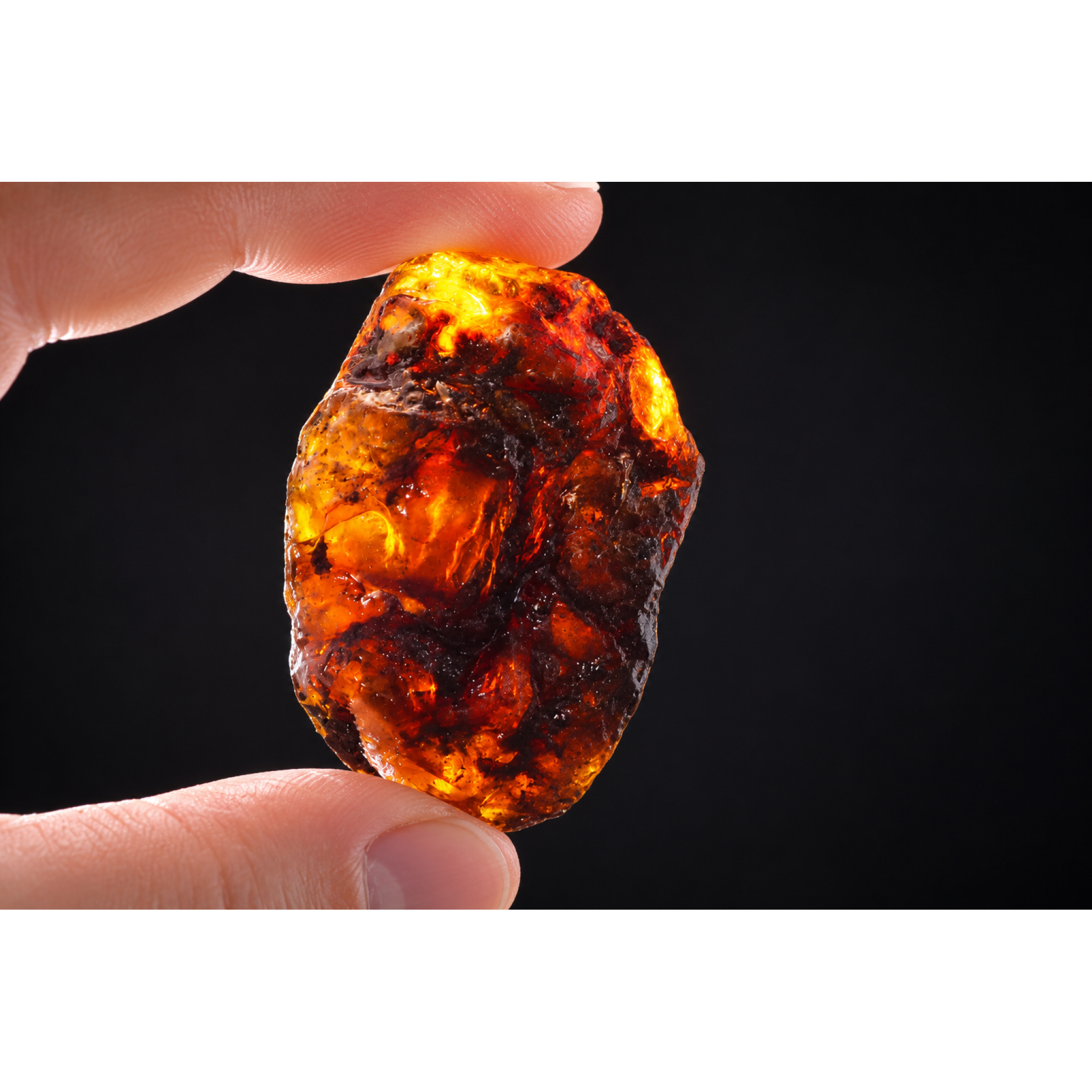Authentic green blue rough specimen Dominican amber 26g – photo 4
