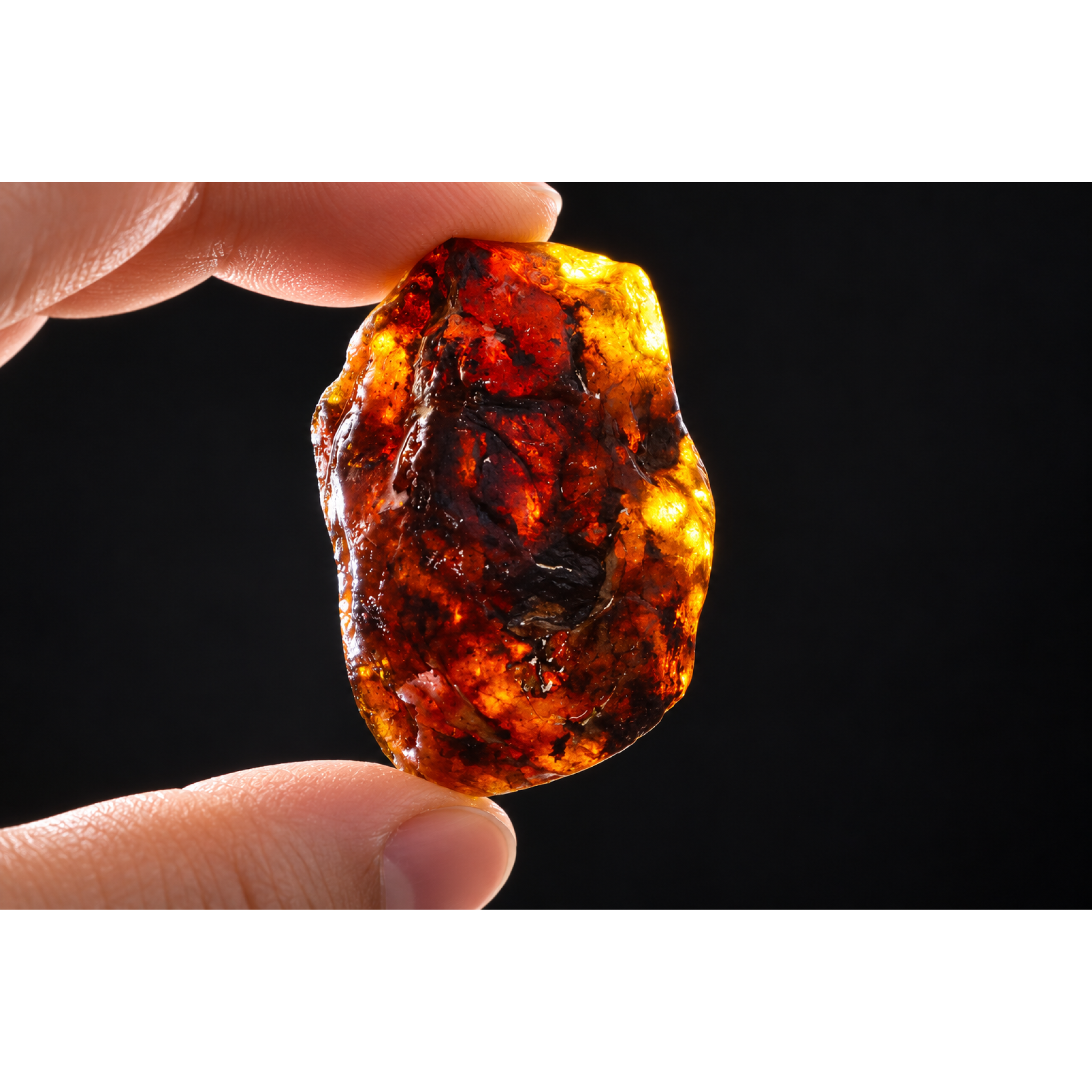Authentic green blue rough specimen Dominican amber 26g – photo 5