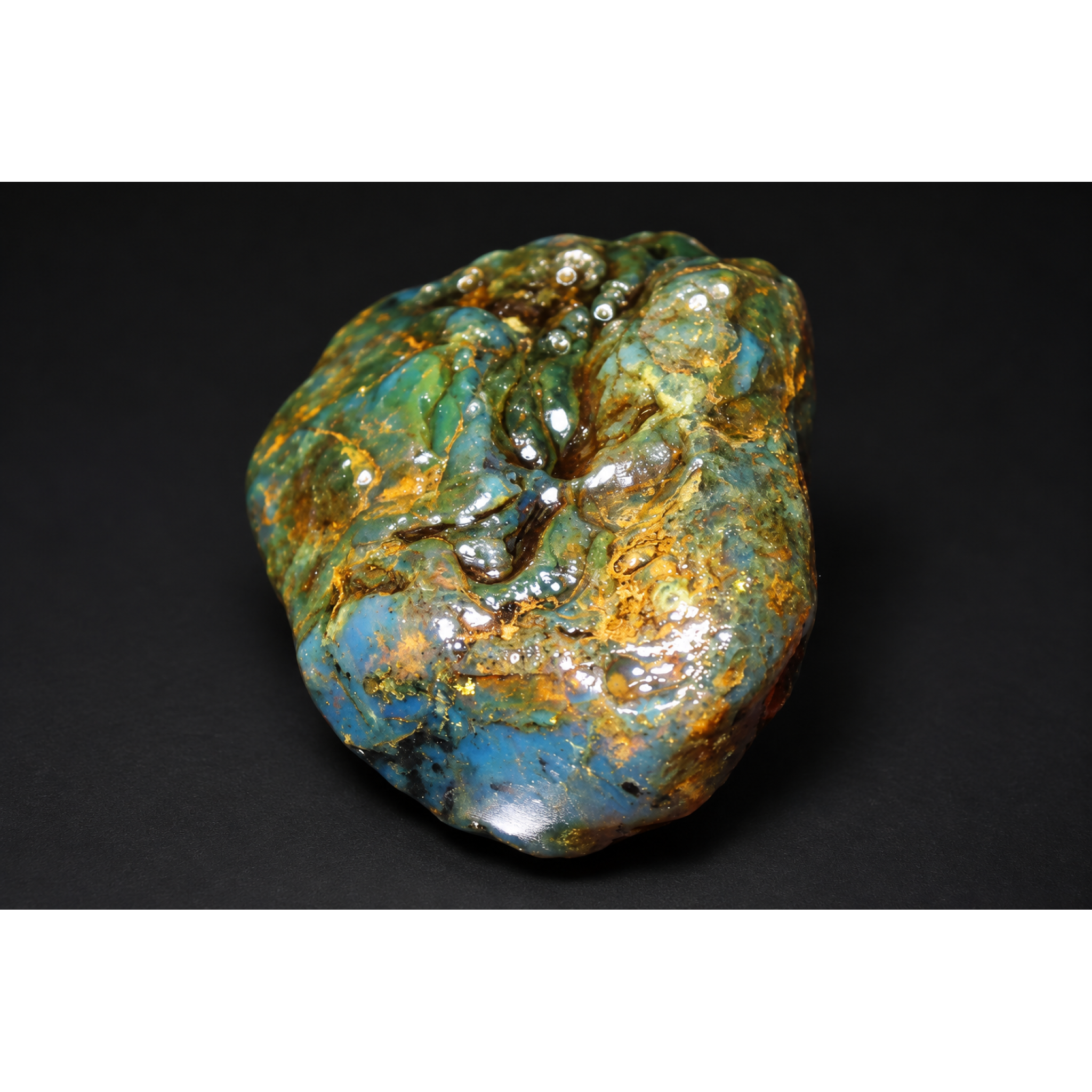 Authentic green blue rough specimen Dominican amber 26g – photo 15