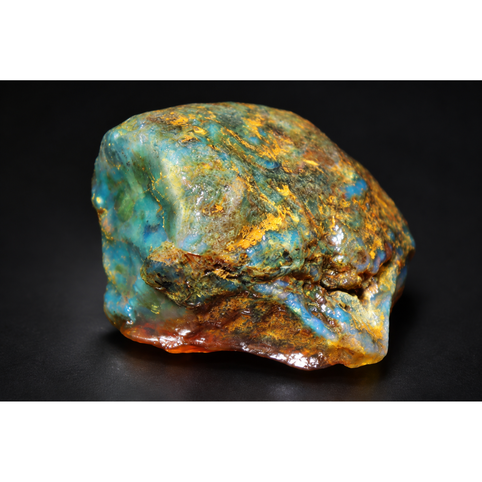 Earth mined green blue rough specimen Dominican amber 28.5g – photo 2