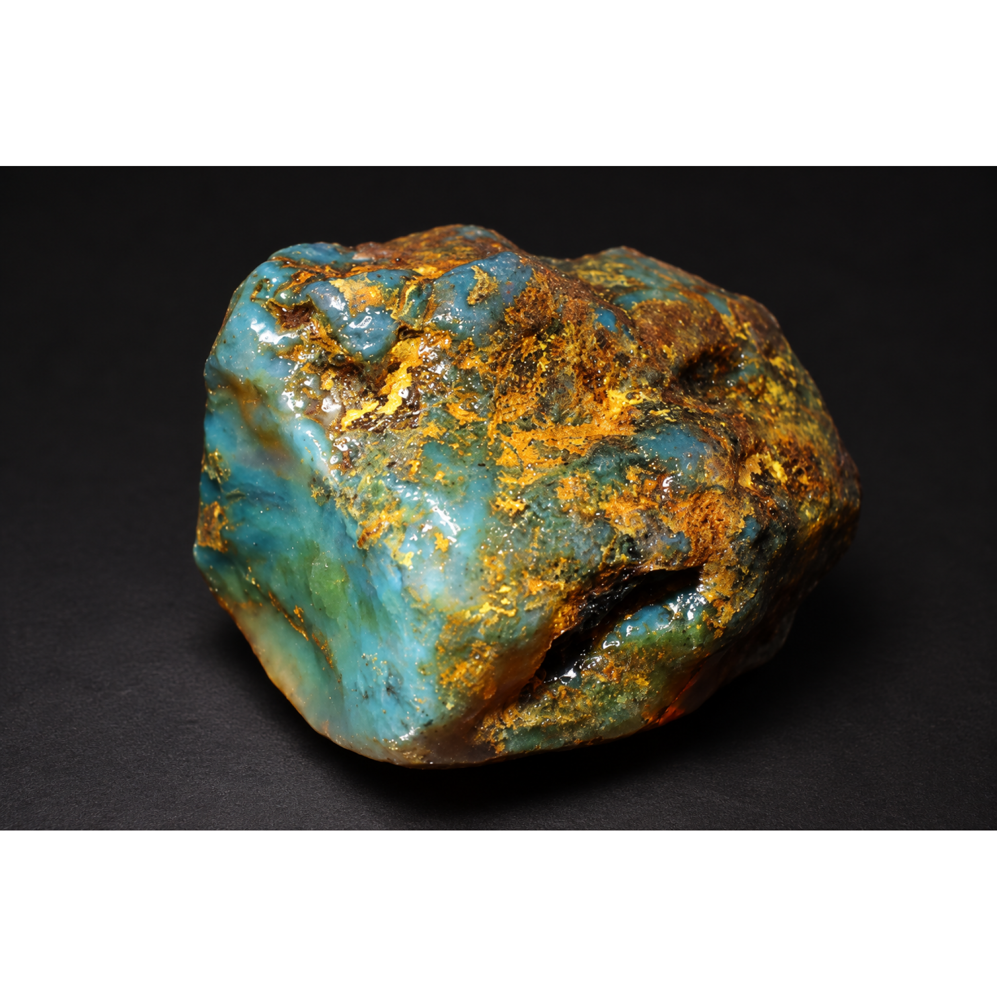 Earth mined green blue rough specimen Dominican amber 28.5g – photo 3