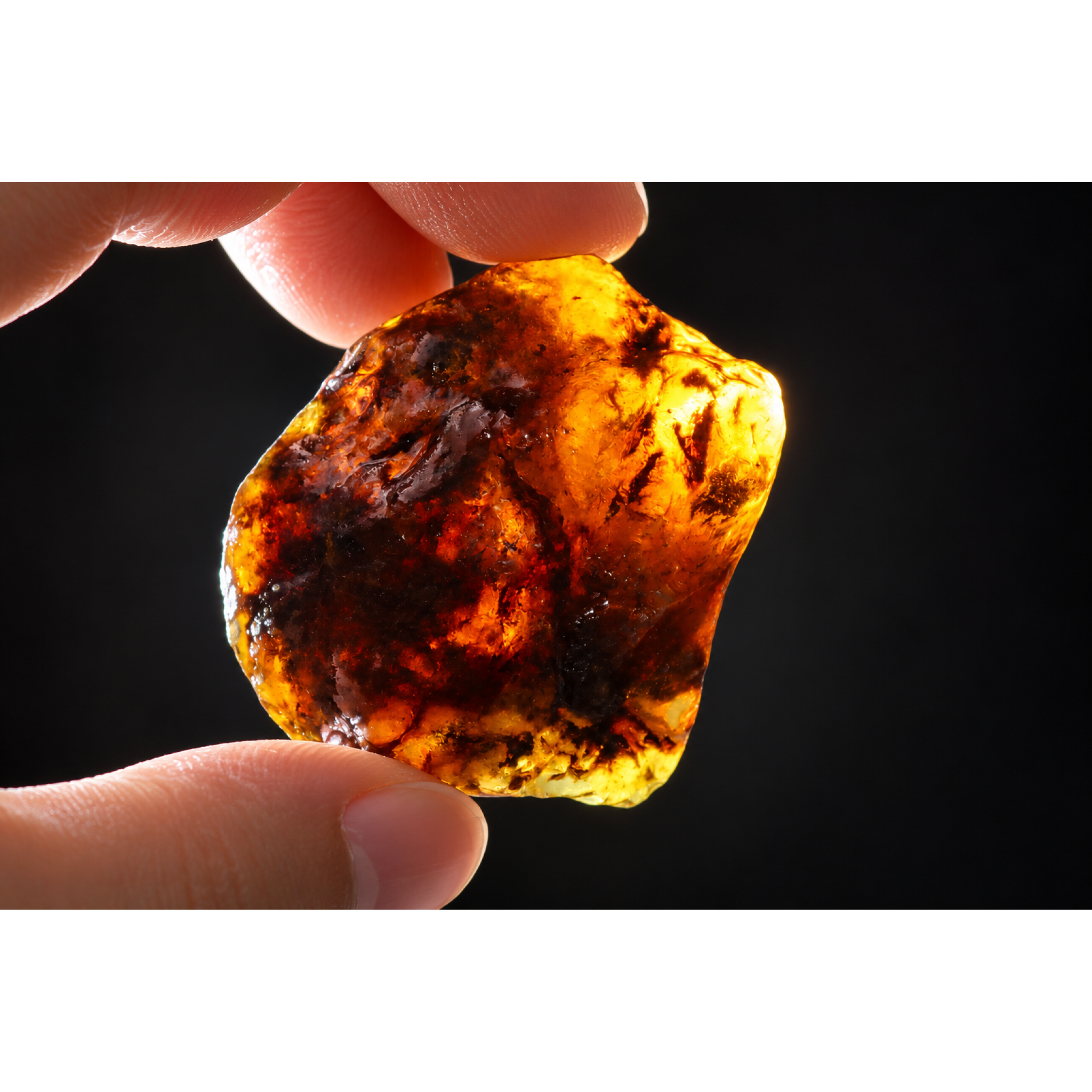 Earth mined green blue rough specimen Dominican amber 28.5g – photo 7
