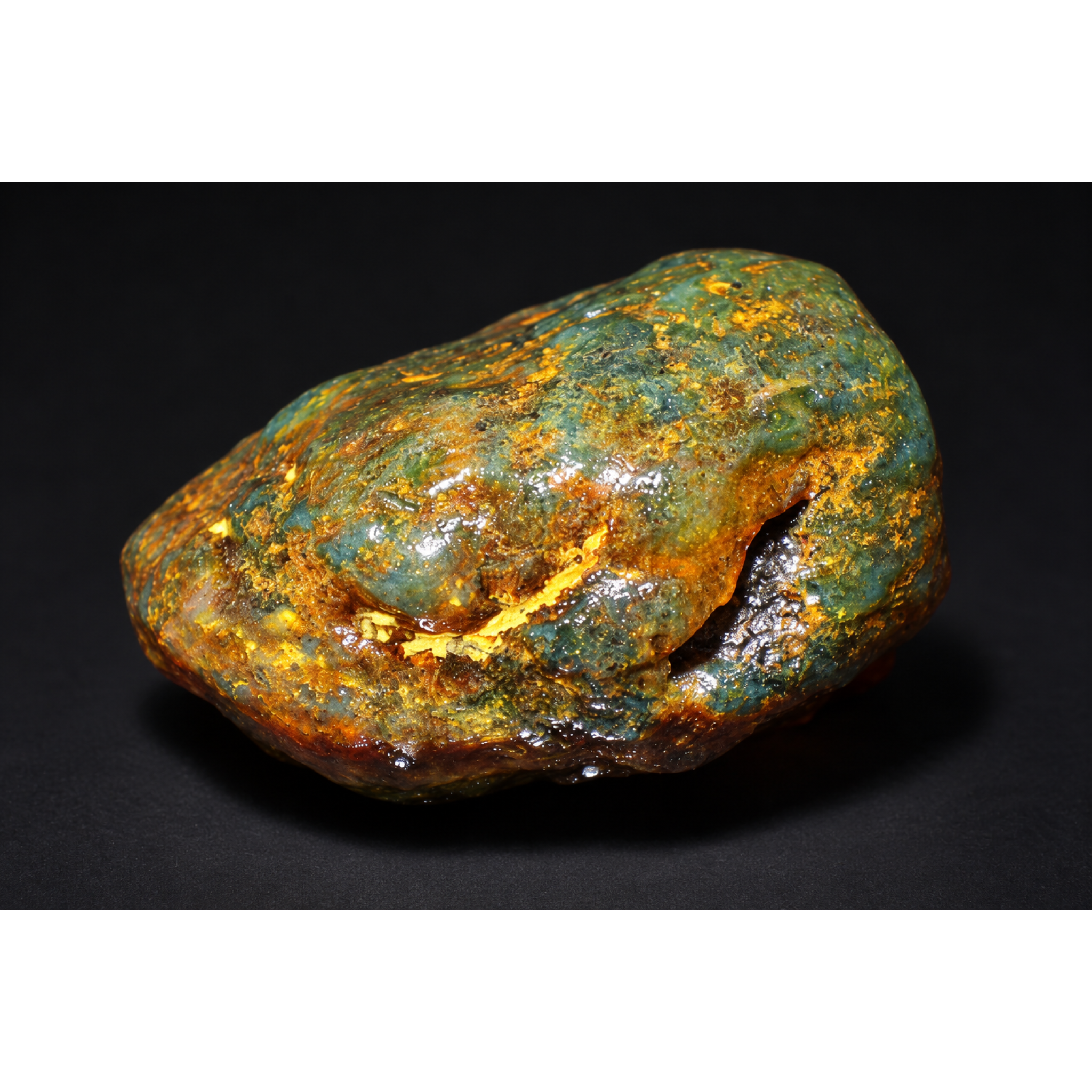 Earth mined green blue rough specimen Dominican amber 28.5g – photo 8