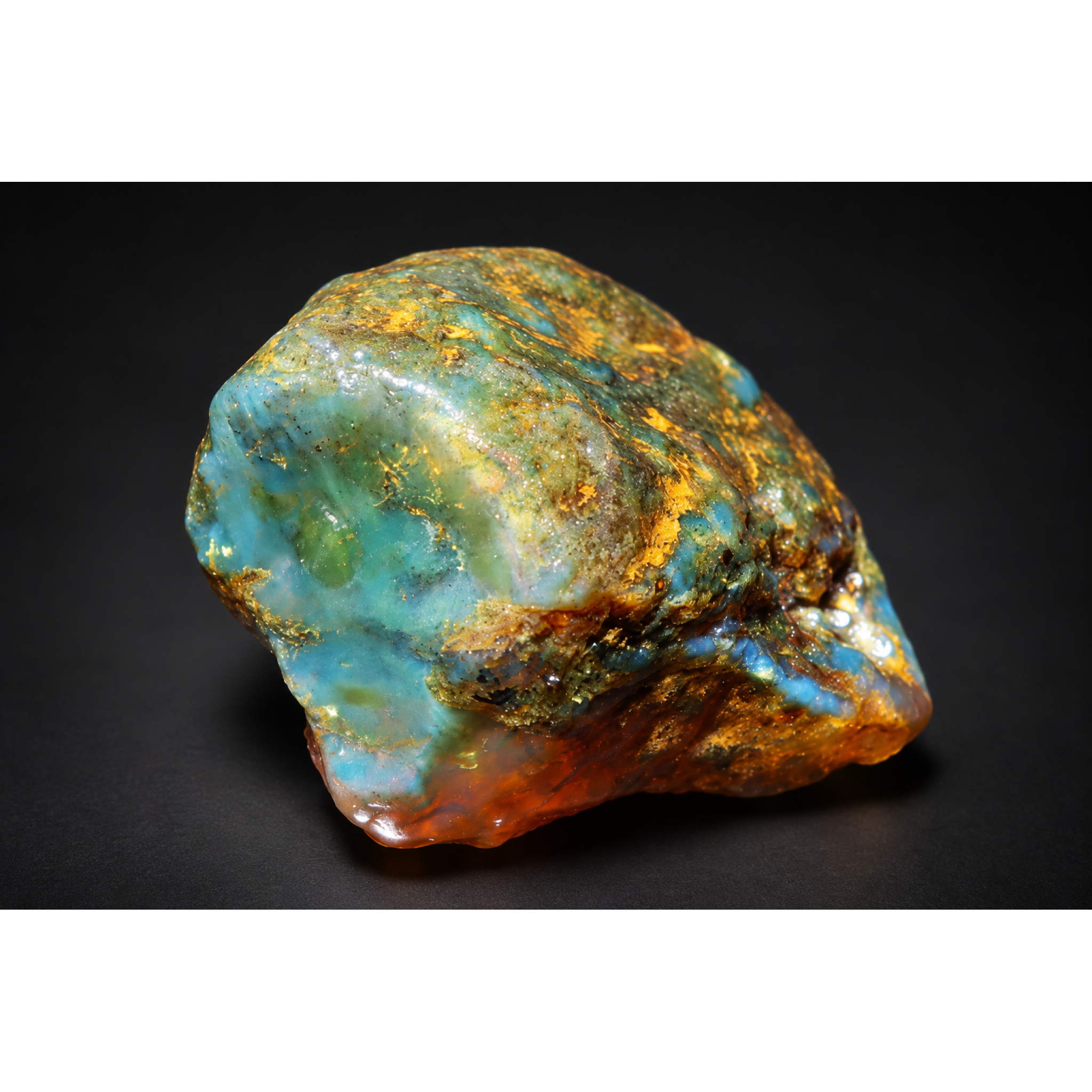 Earth mined green blue rough specimen Dominican amber 28.5g – photo 13