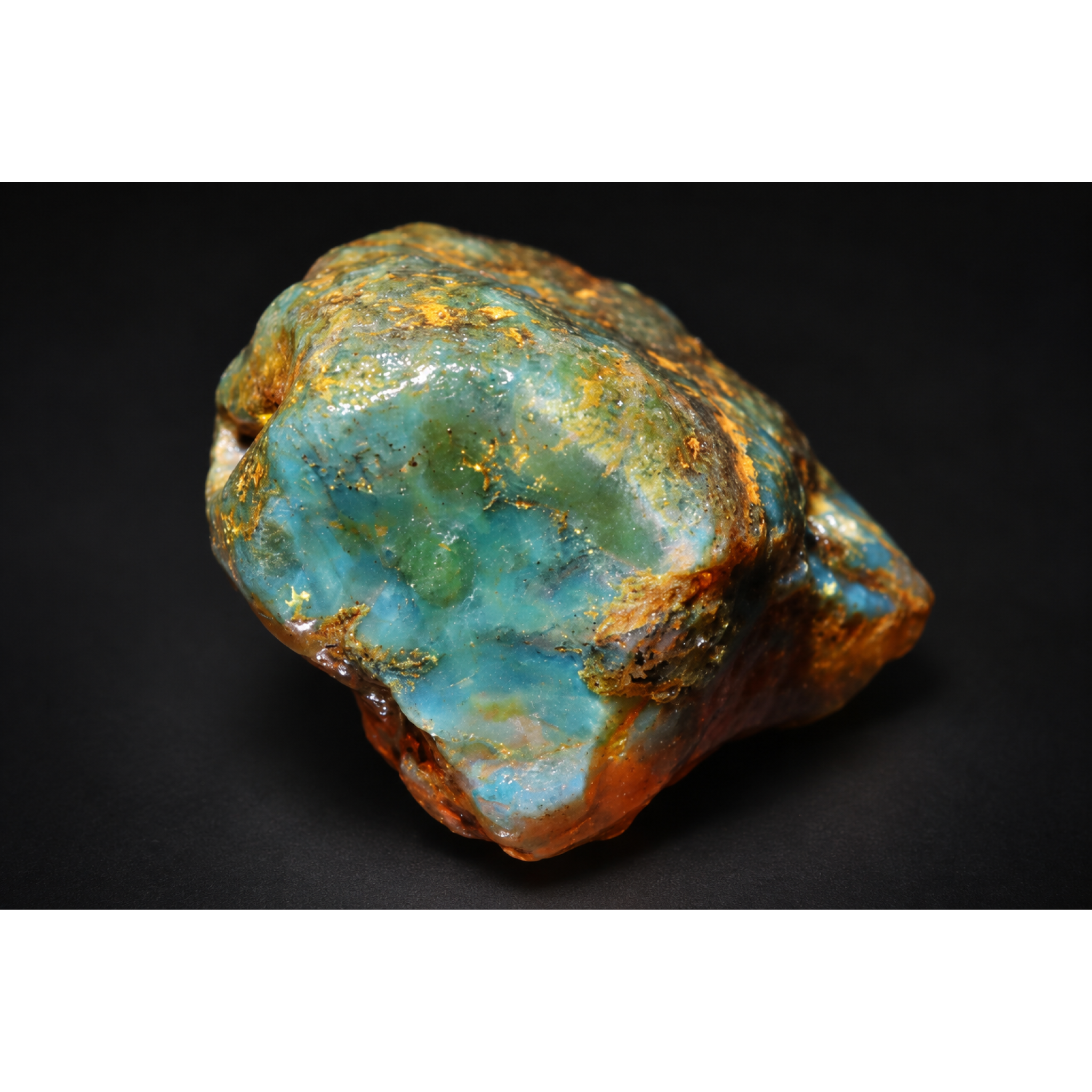 Earth mined green blue rough specimen Dominican amber 28.5g – photo 14