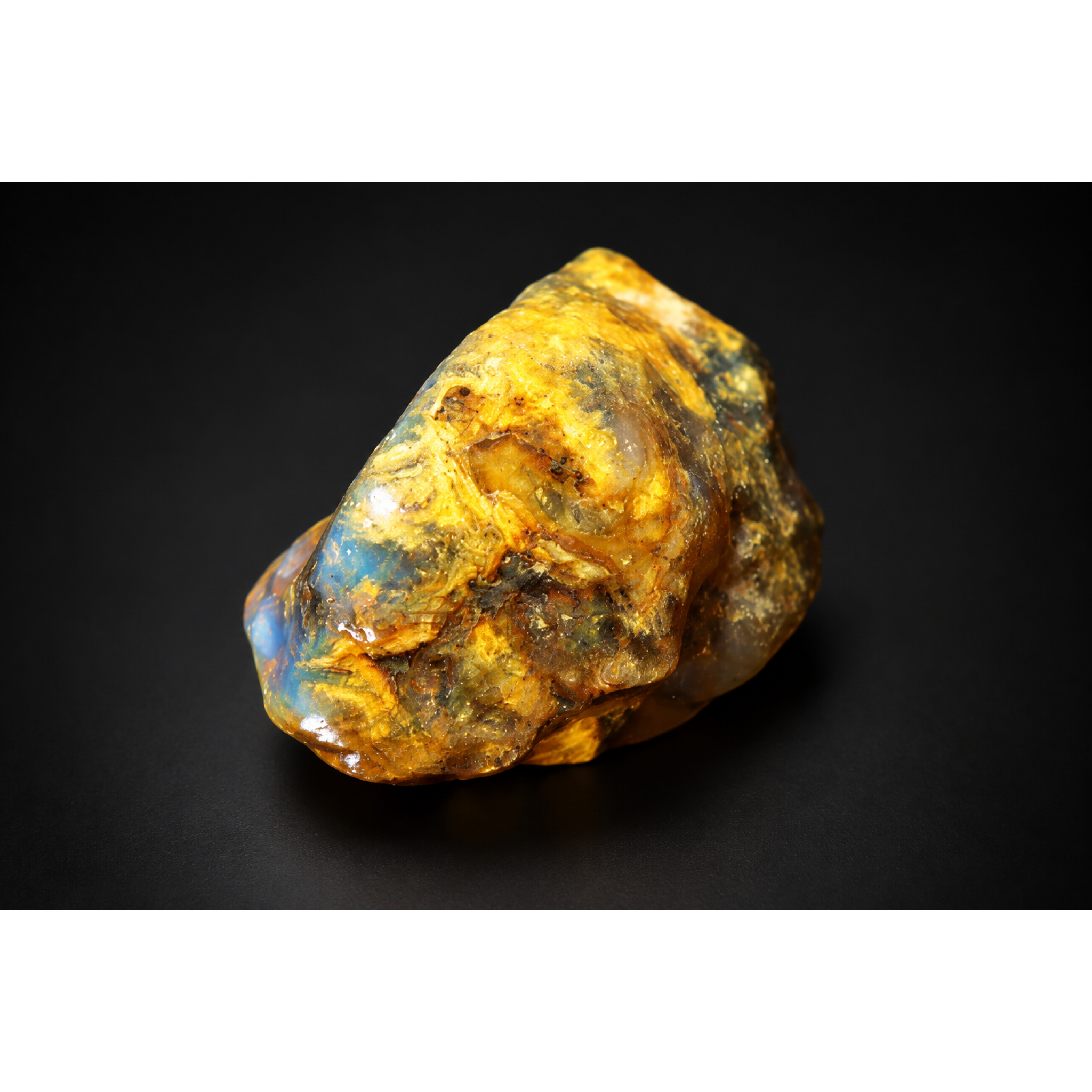 Earth mined green blue rough specimen Dominican amber 9.5g – photo 4