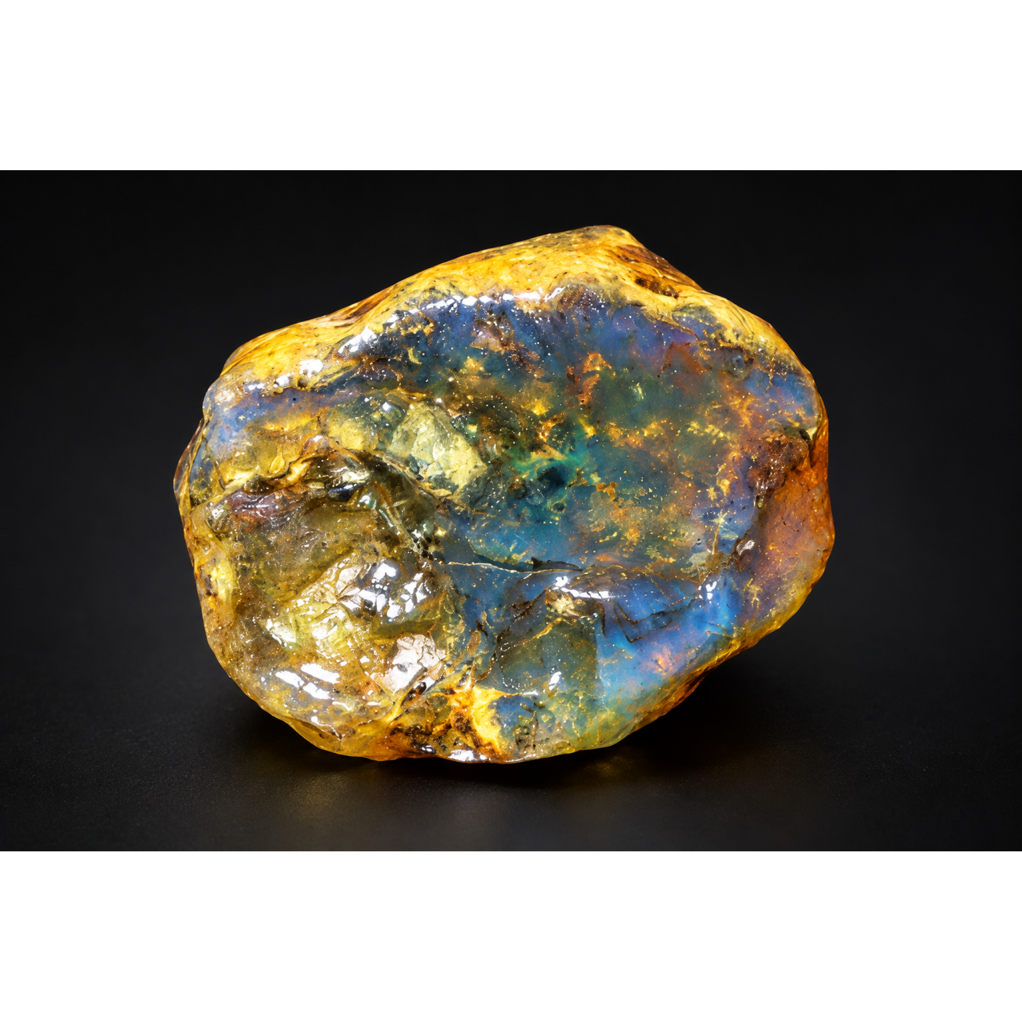 Earth mined green blue rough specimen Dominican amber 9.5g – photo 5