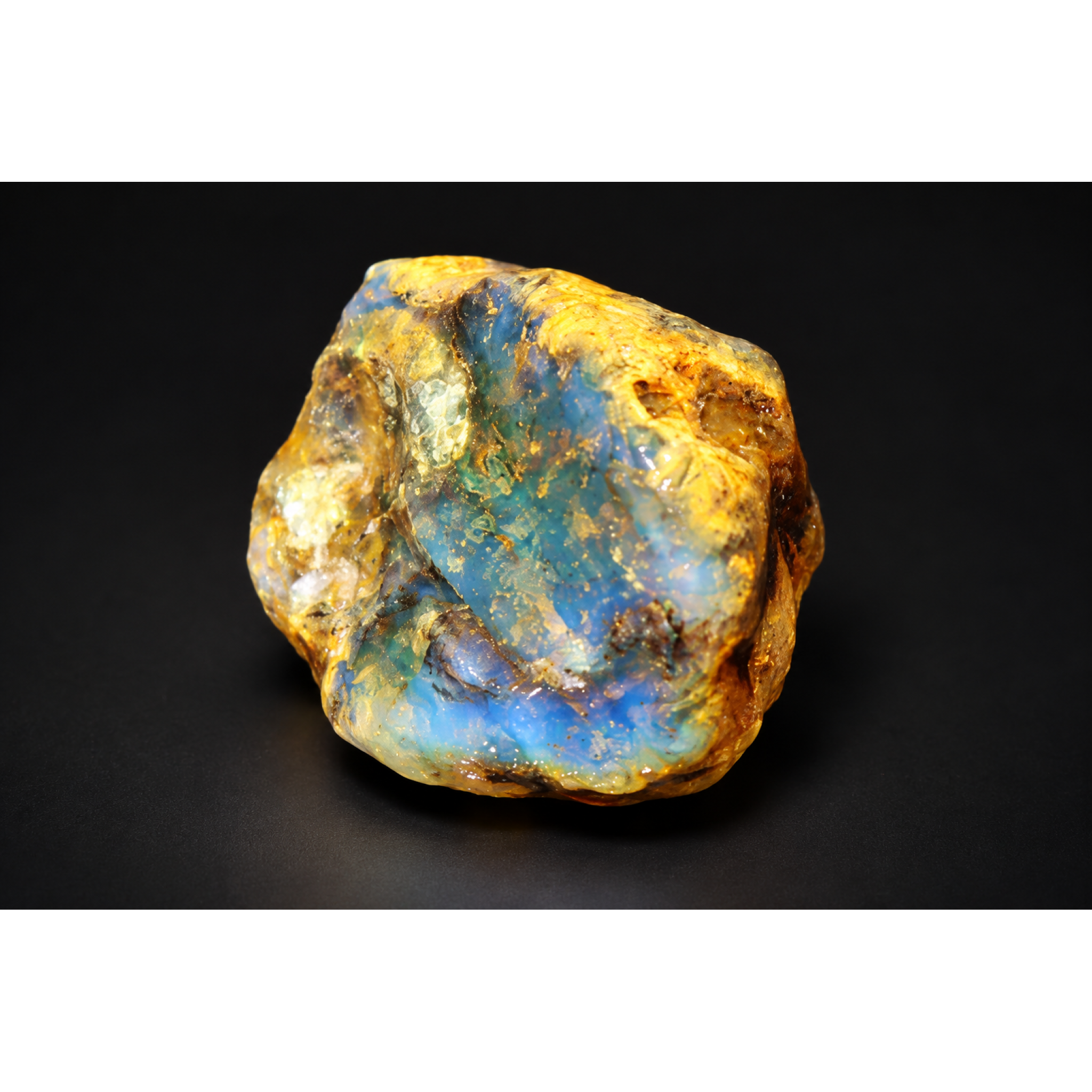 Earth mined green blue rough specimen Dominican amber 9.5g – photo 6