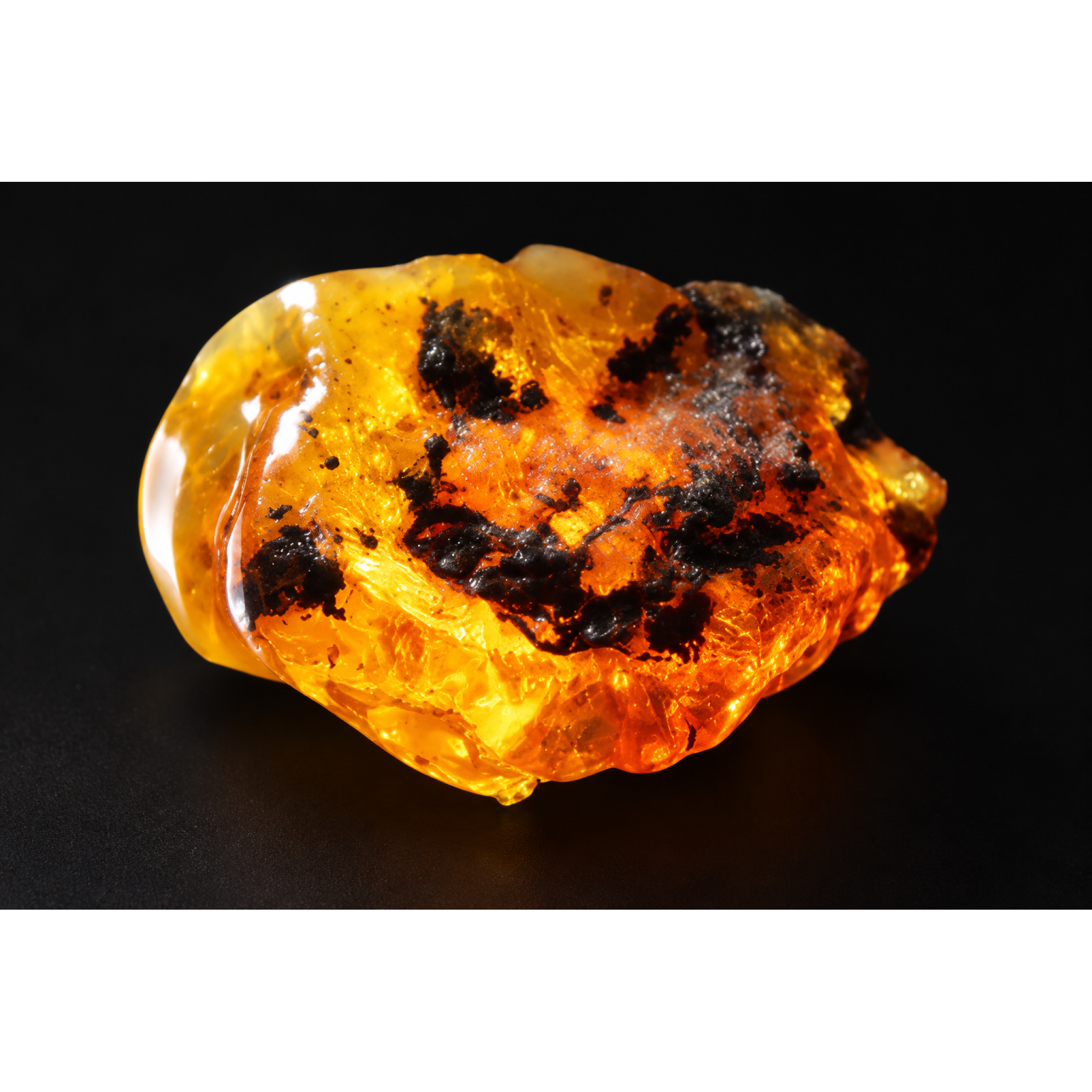 Nature created orange blue rough specimen Dominican amber 8.9g – photo 6