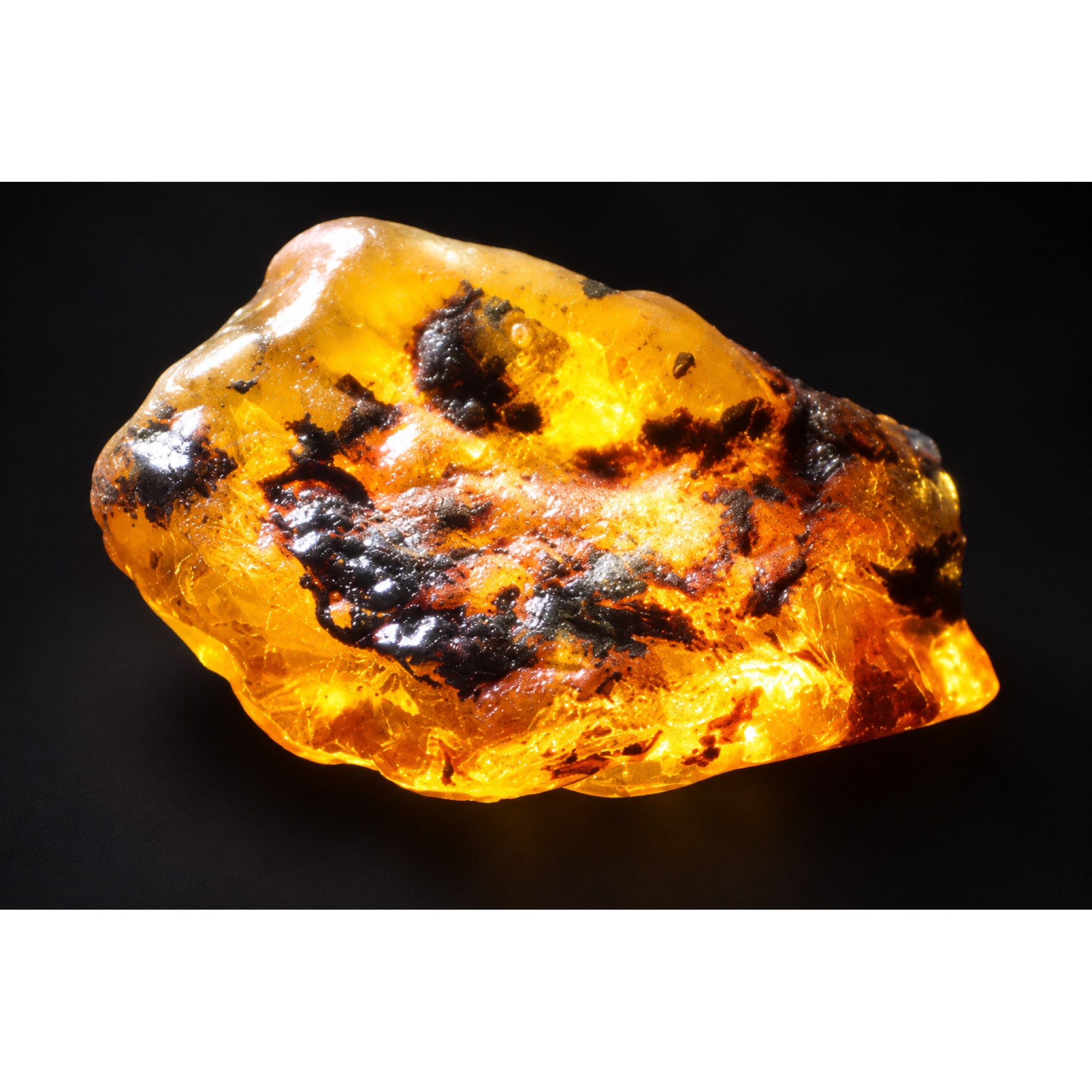 Nature created orange blue rough specimen Dominican amber 8.9g – photo 11