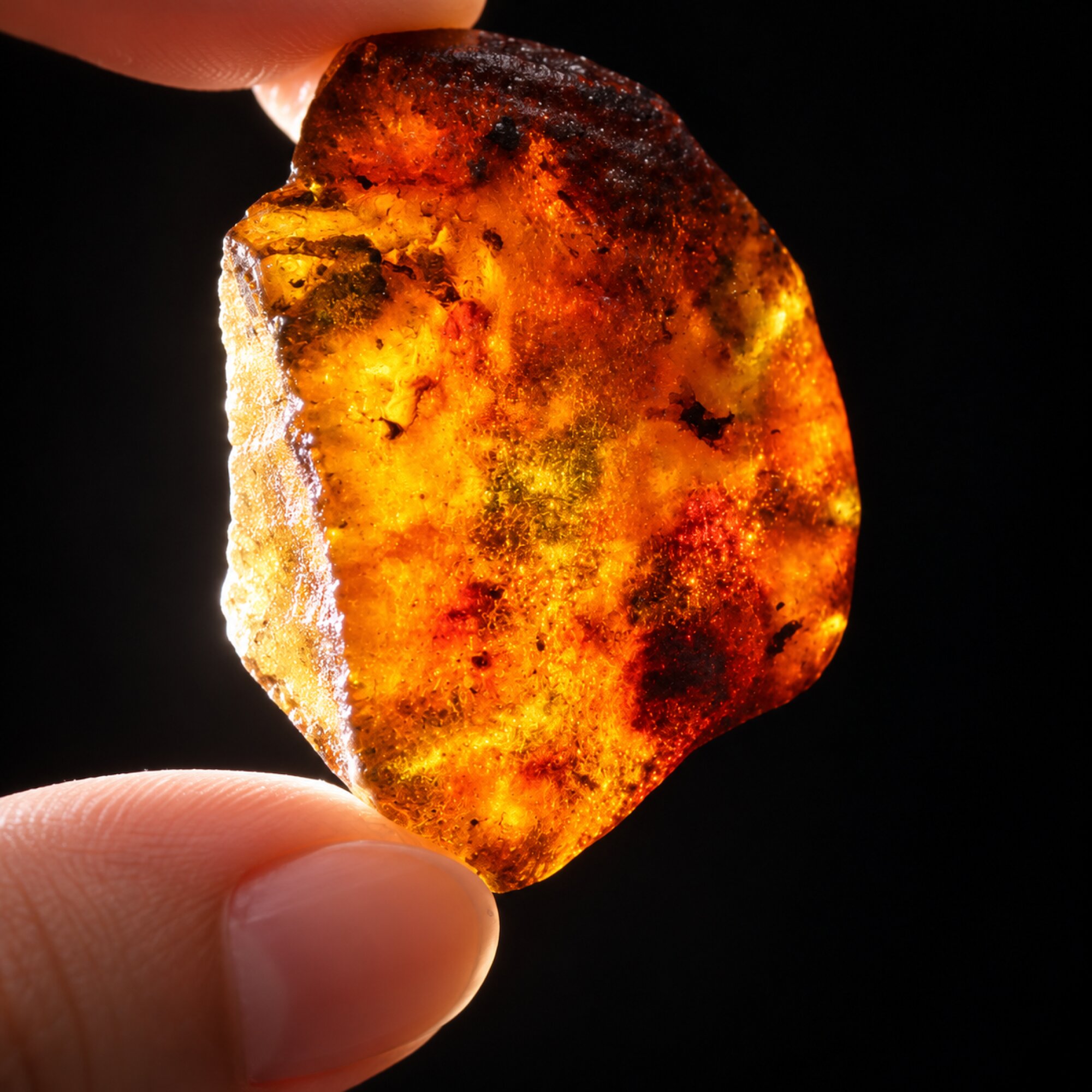 Authentic sky blue rough specimen Dominican amber 11.9g – photo 2