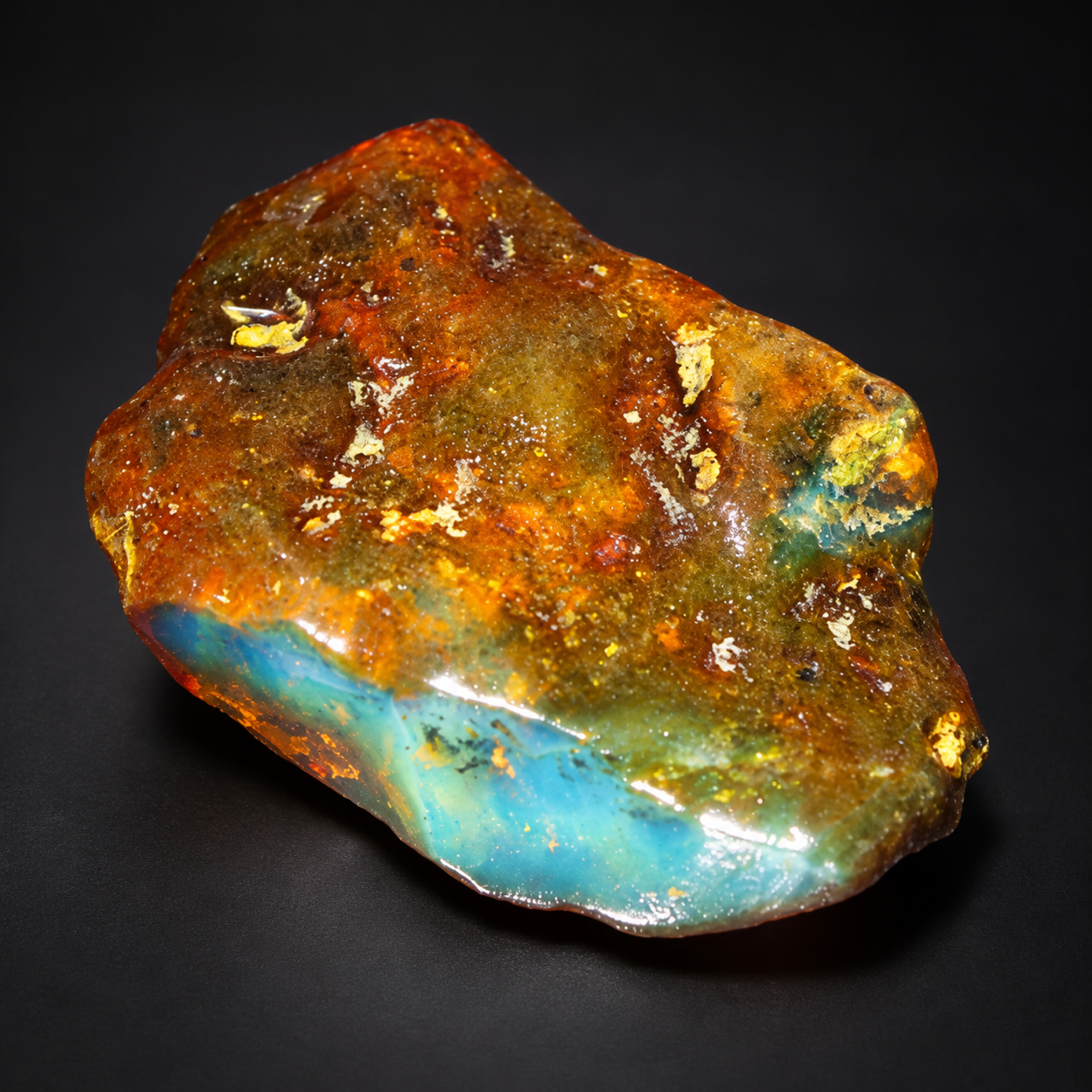 Authentic sky blue rough specimen Dominican amber 11.9g – photo 12