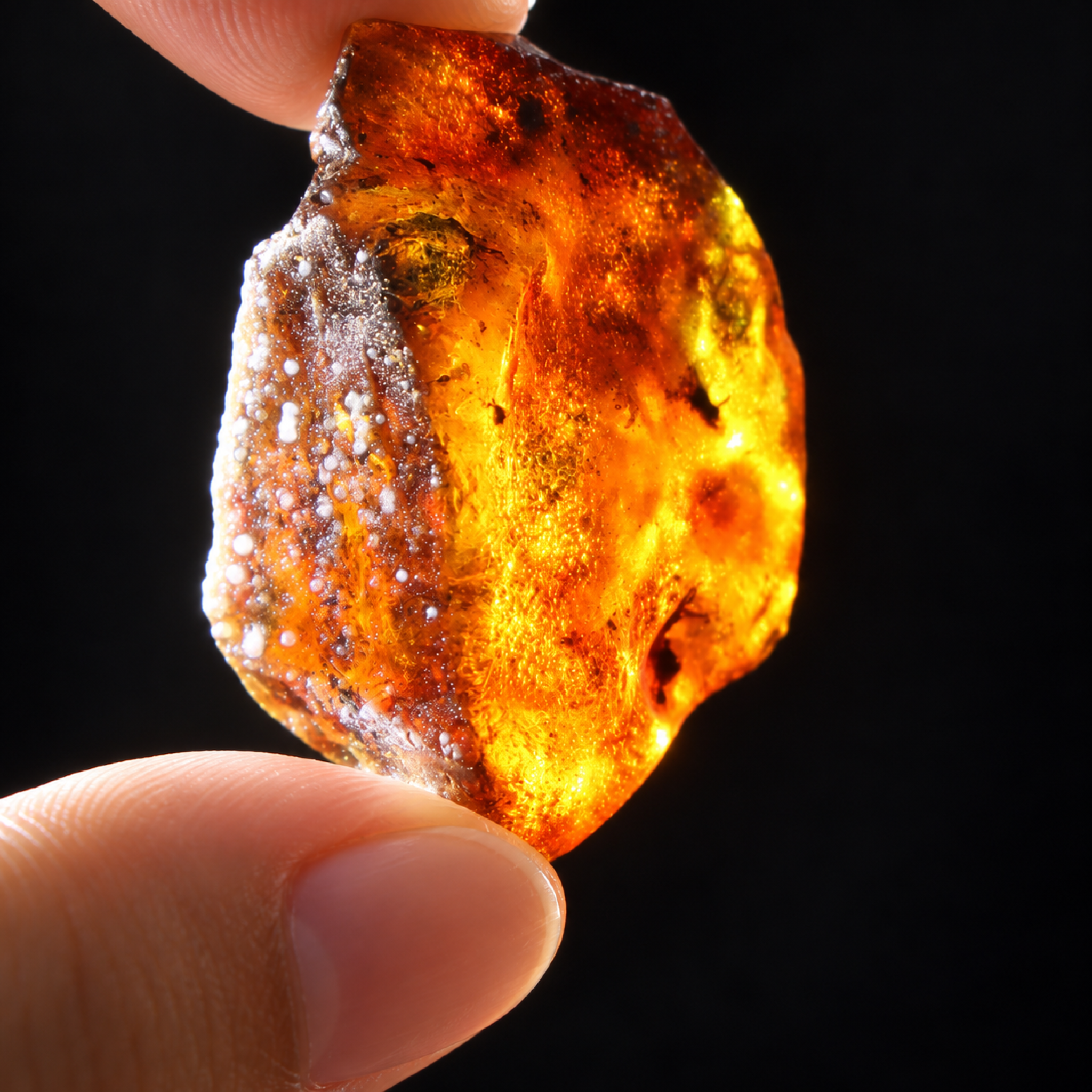 Authentic sky blue rough specimen Dominican amber 11.9g – photo 17