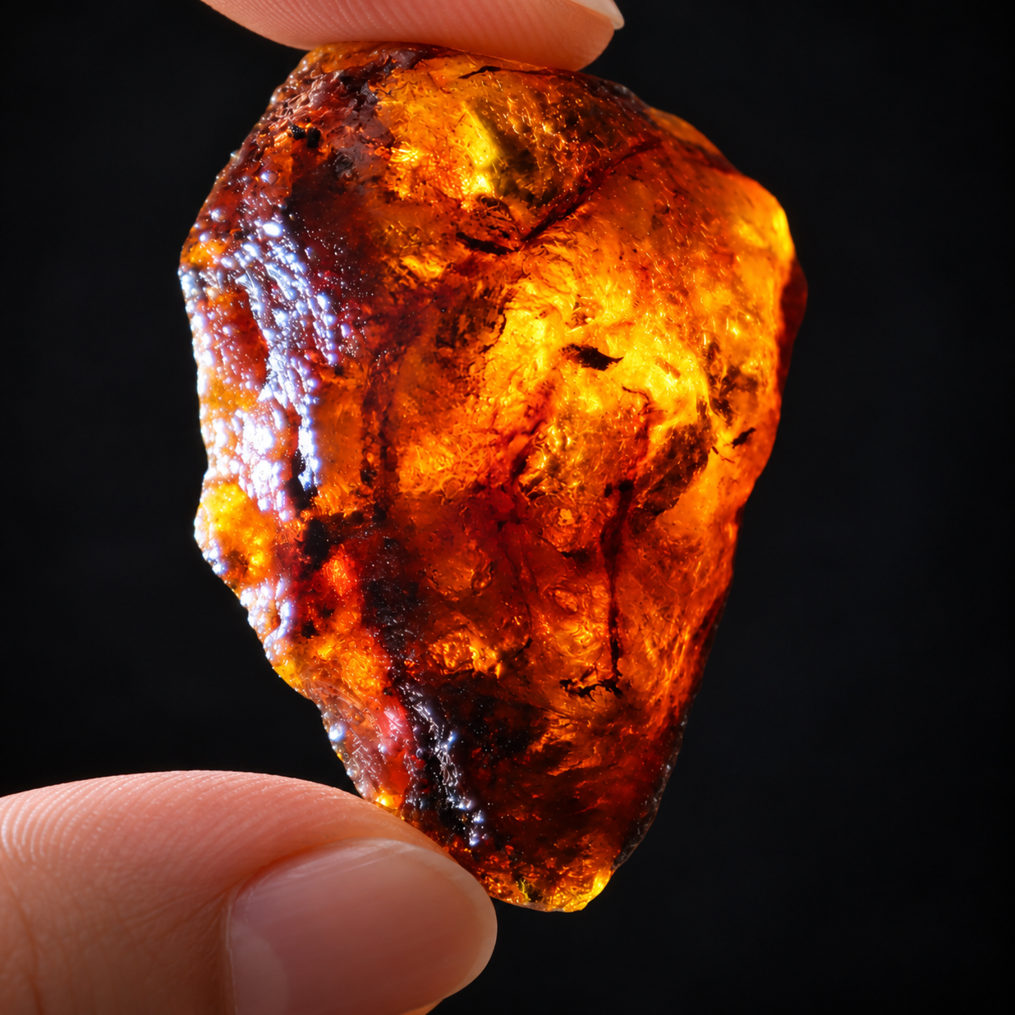 Real green blue rough specimen Dominican amber 26g – photo 10