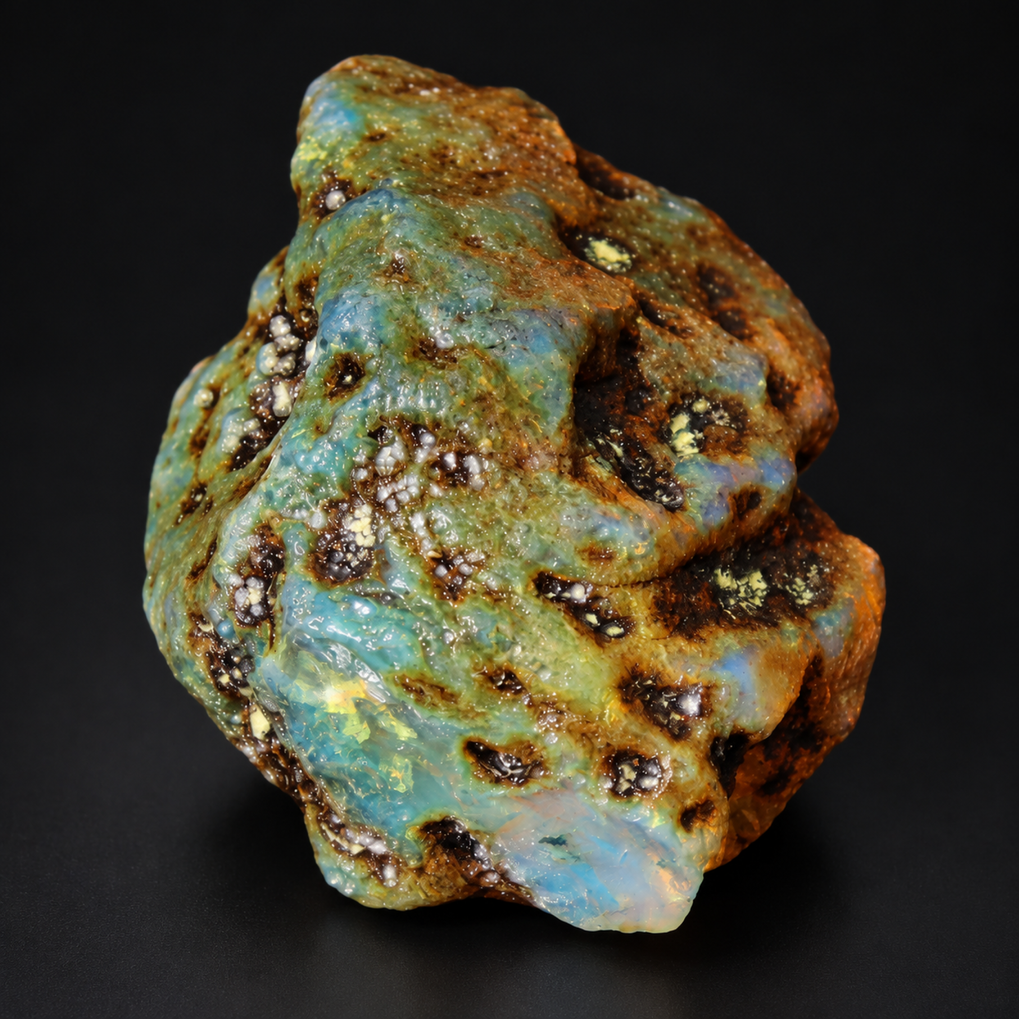Earth mined green blue rough specimen Dominican amber 24g – photo 5