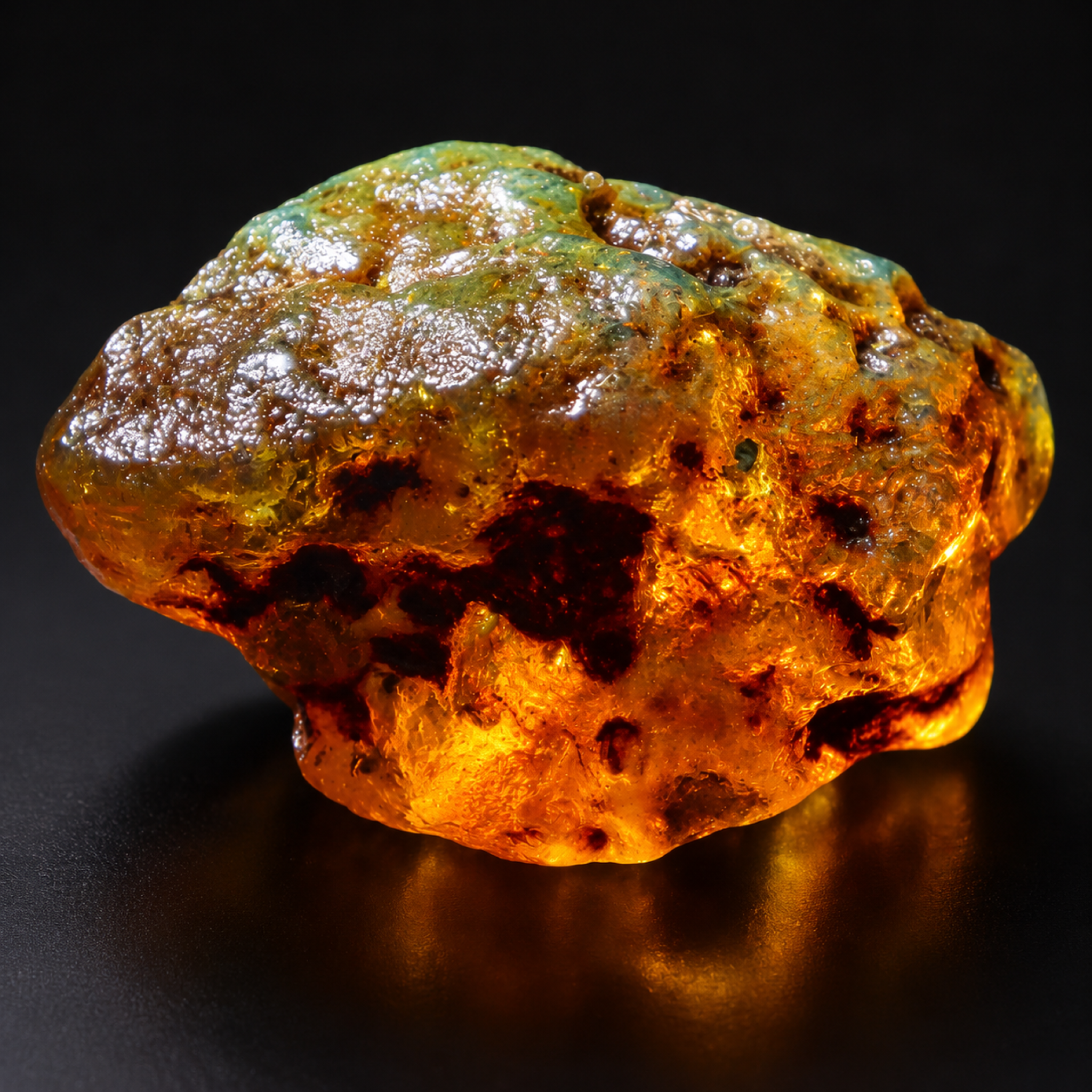 Earth mined green blue rough specimen Dominican amber 24g – photo 6
