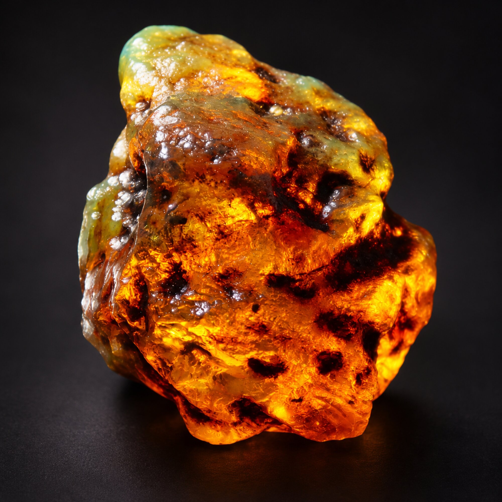 Earth mined green blue rough specimen Dominican amber 24g – photo 12