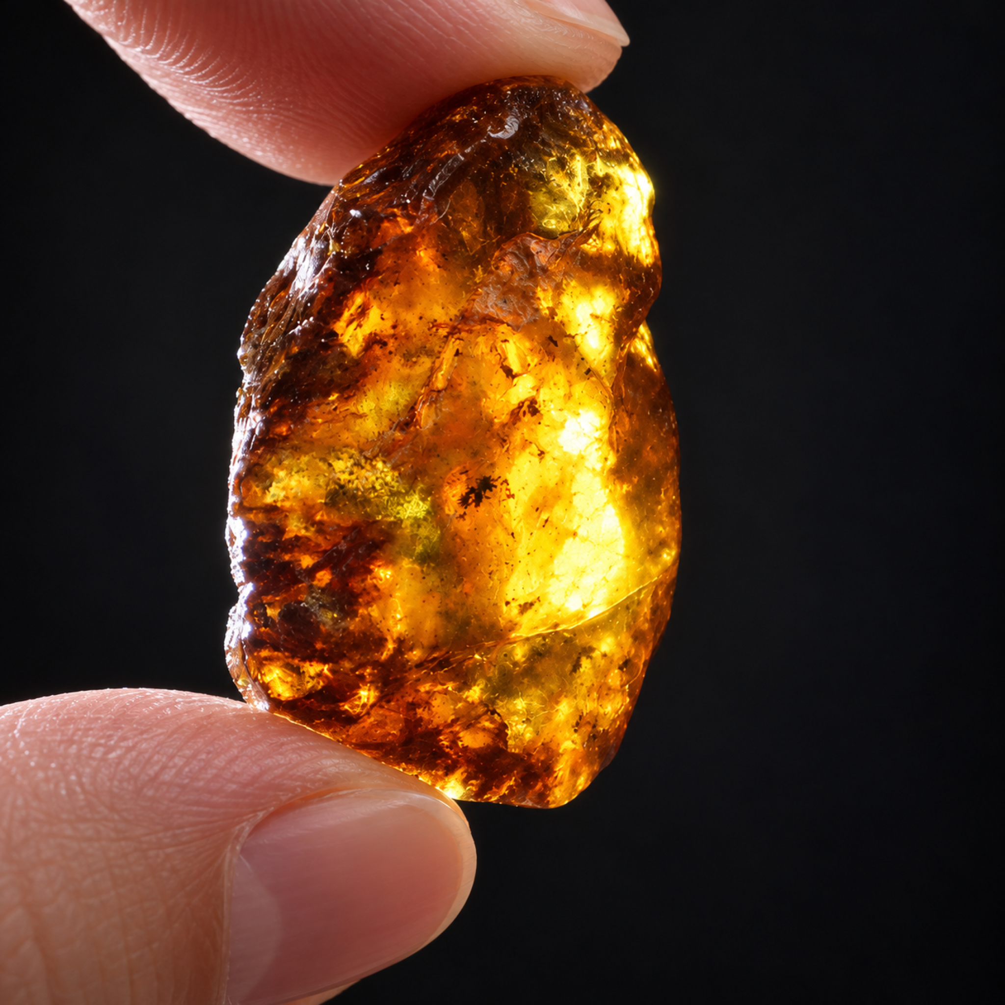 Earth mined deep blue rough specimen Dominican amber 9g – photo 5