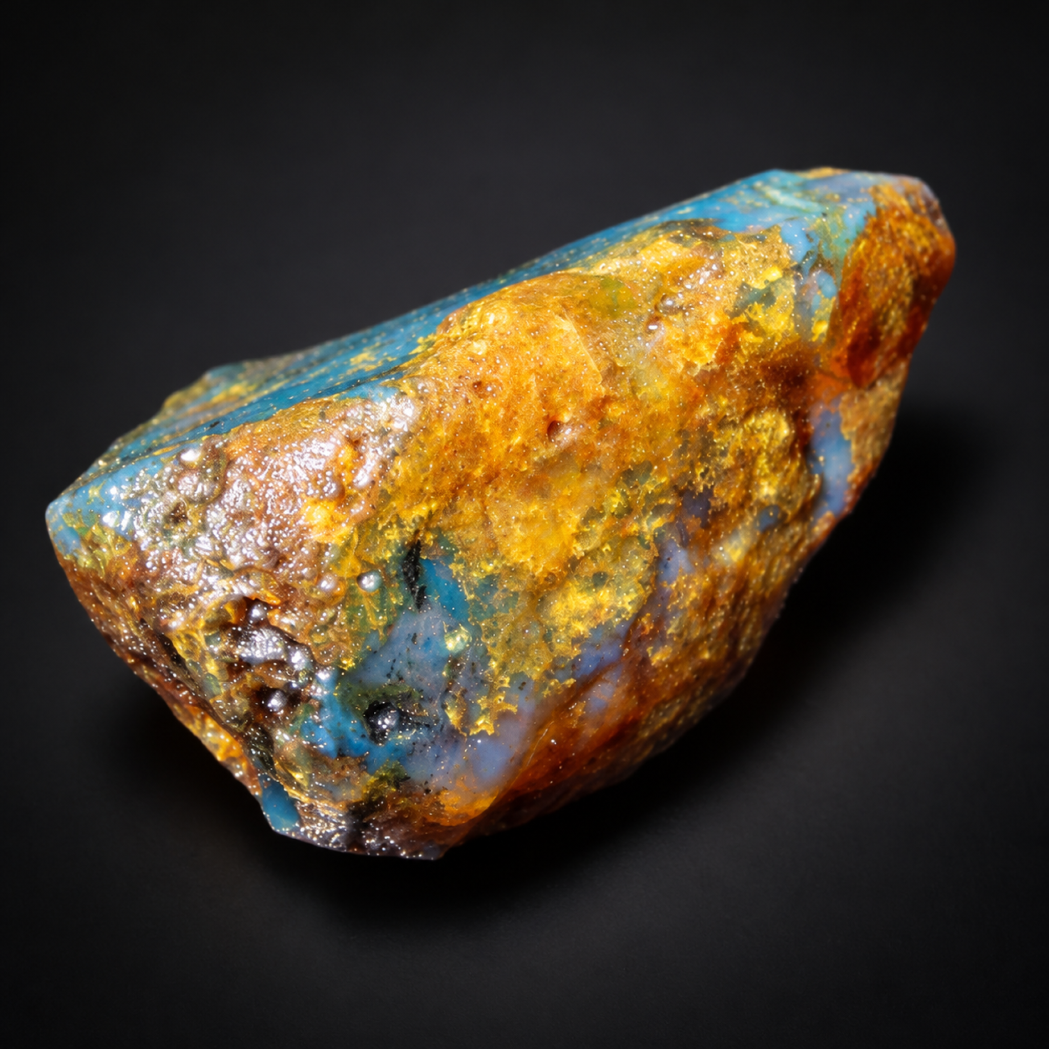 Earth mined deep blue rough specimen Dominican amber 9g – photo 6