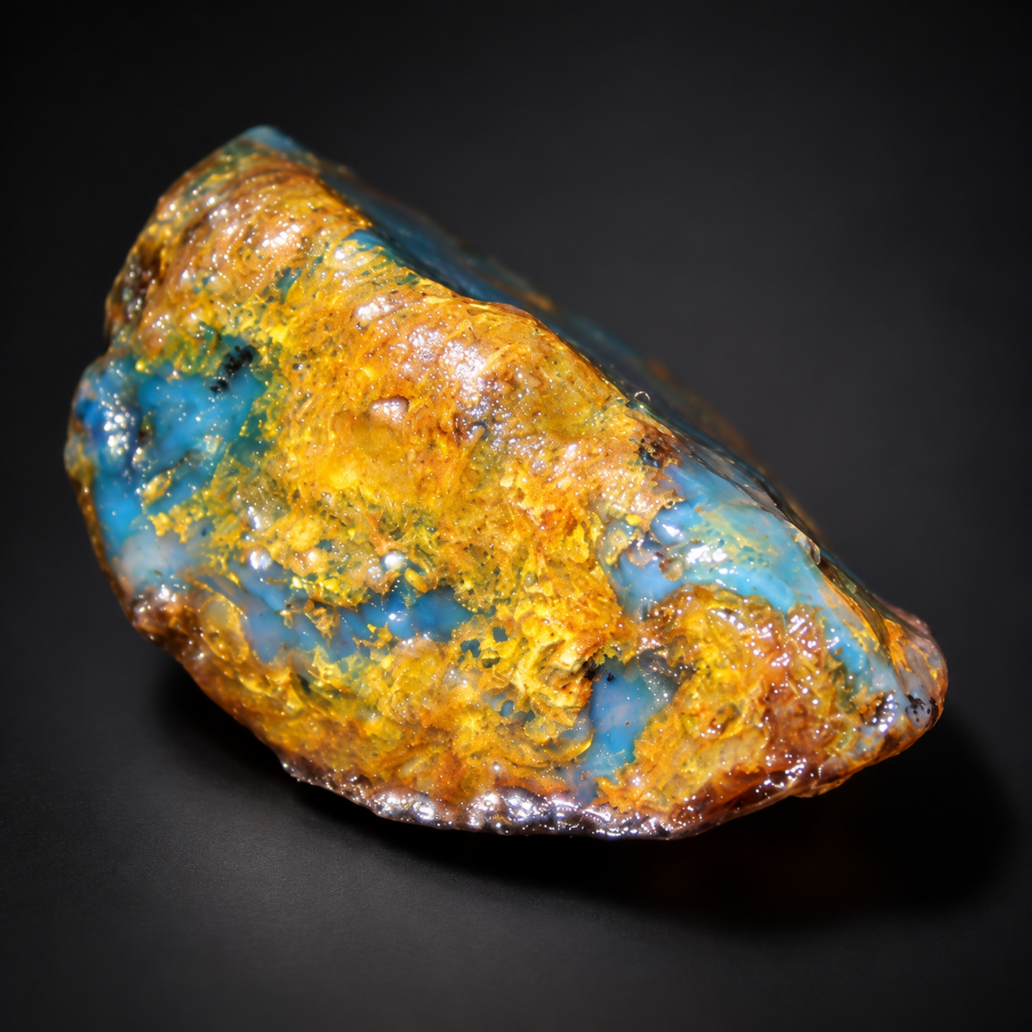 Earth mined deep blue rough specimen Dominican amber 9g – photo 8