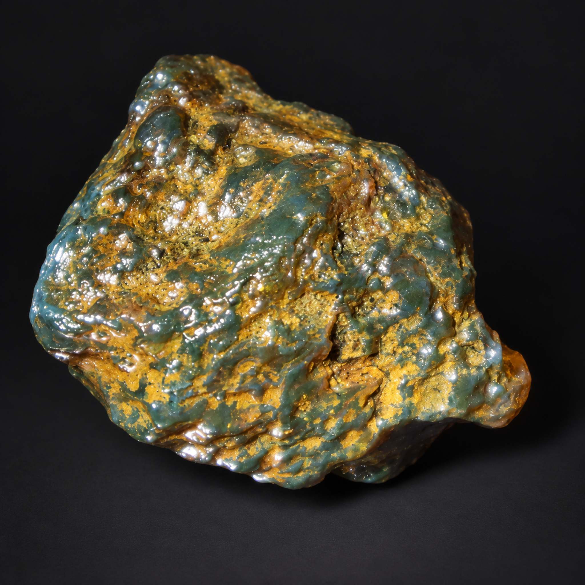 Genuine green blue rough specimen Dominican amber 18g – photo 2