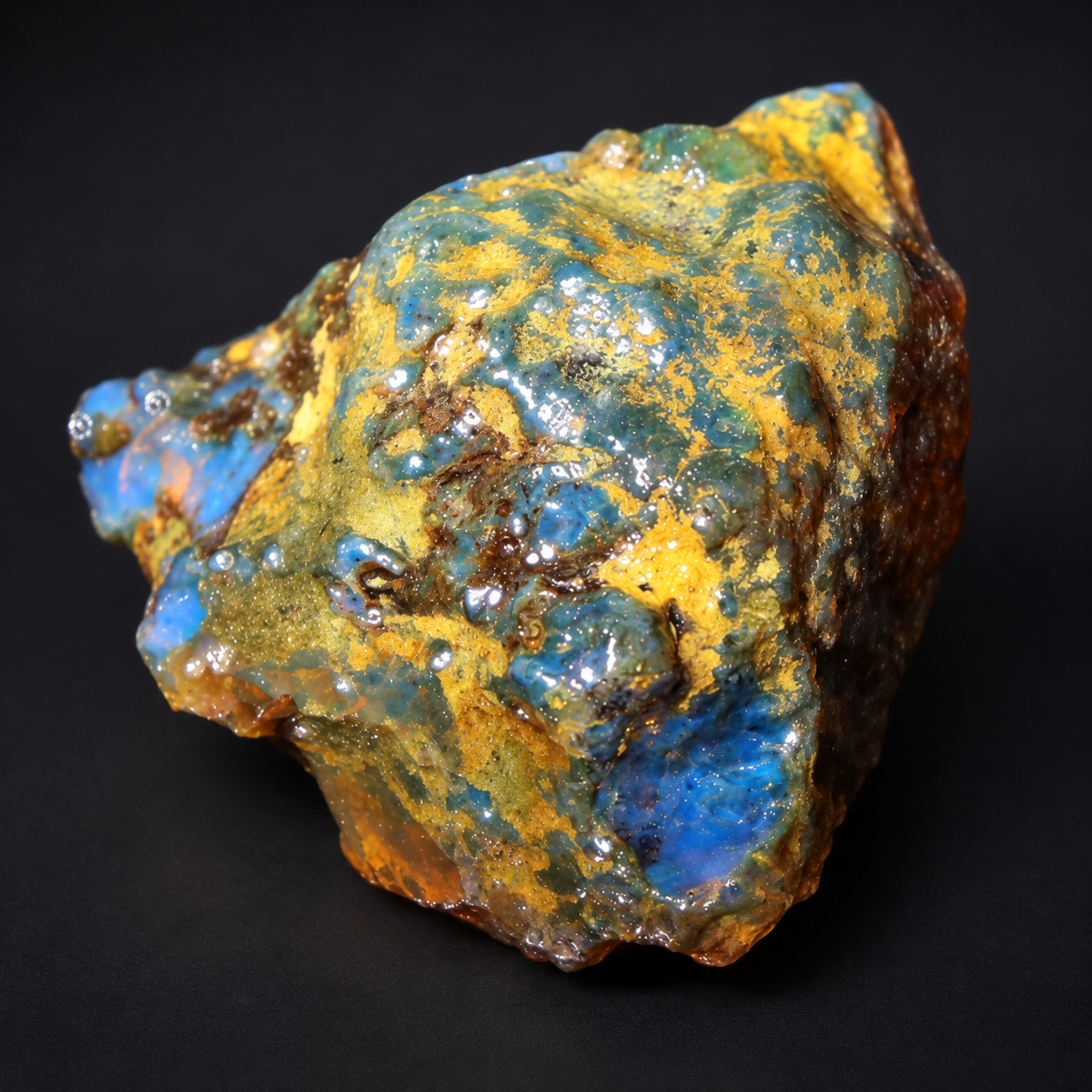 Genuine green blue rough specimen Dominican amber 18g – photo 4