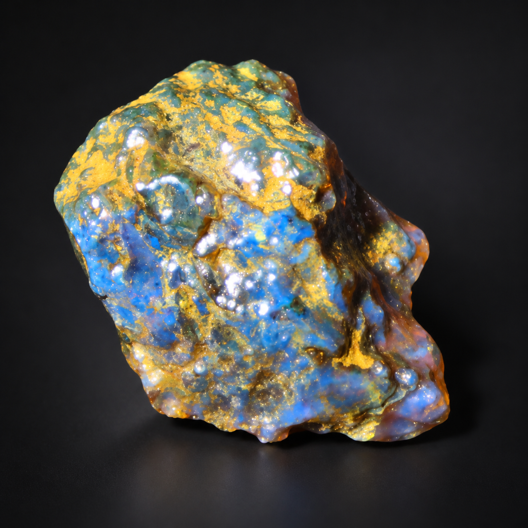 Genuine green blue rough specimen Dominican amber 18g – photo 6