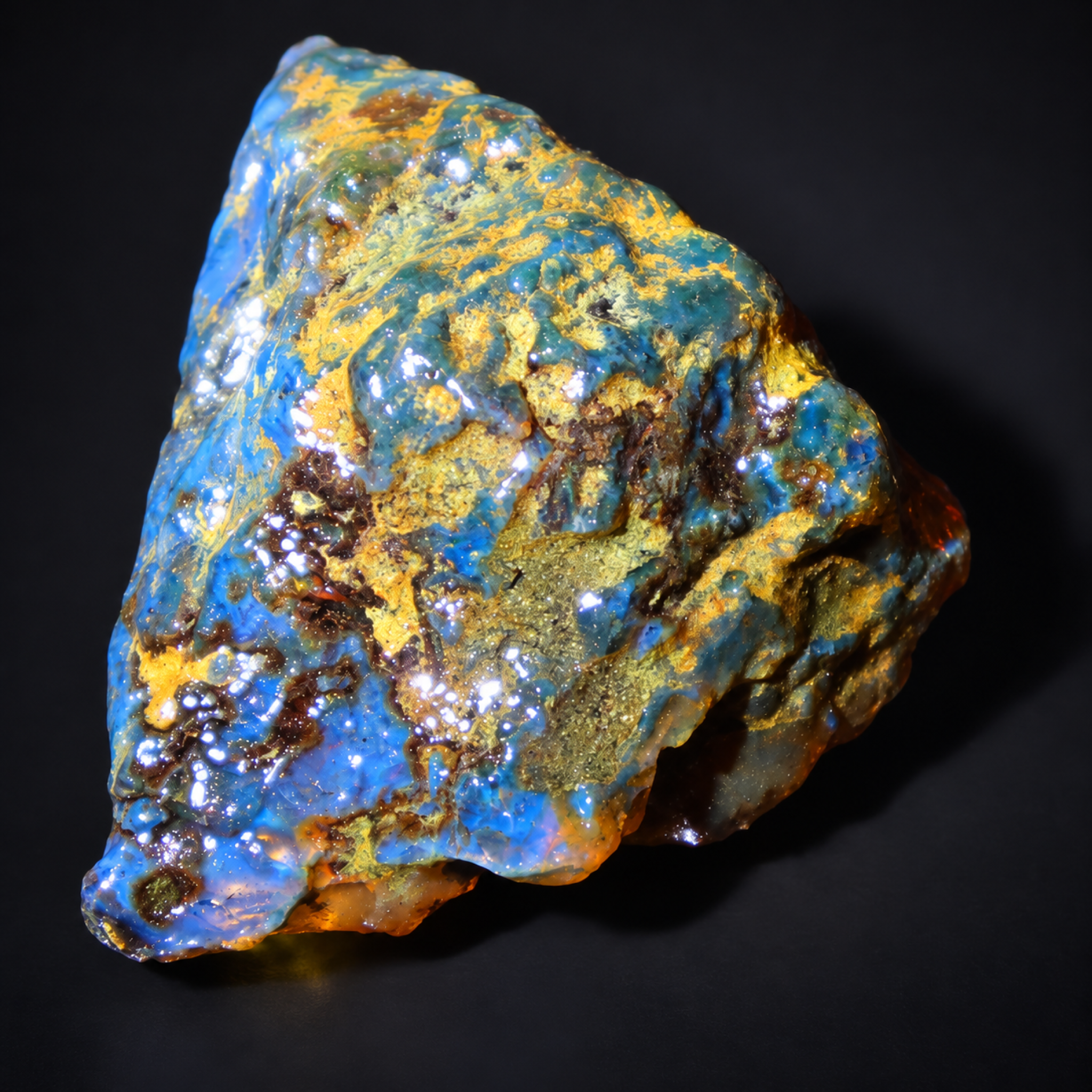 Genuine green blue rough specimen Dominican amber 18g – photo 10