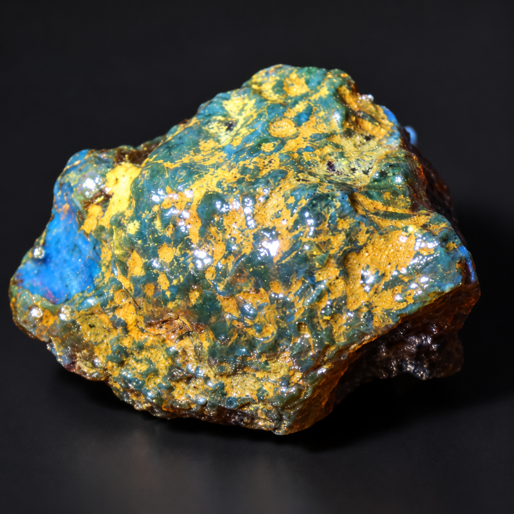 Genuine green blue rough specimen Dominican amber 18g – photo 13