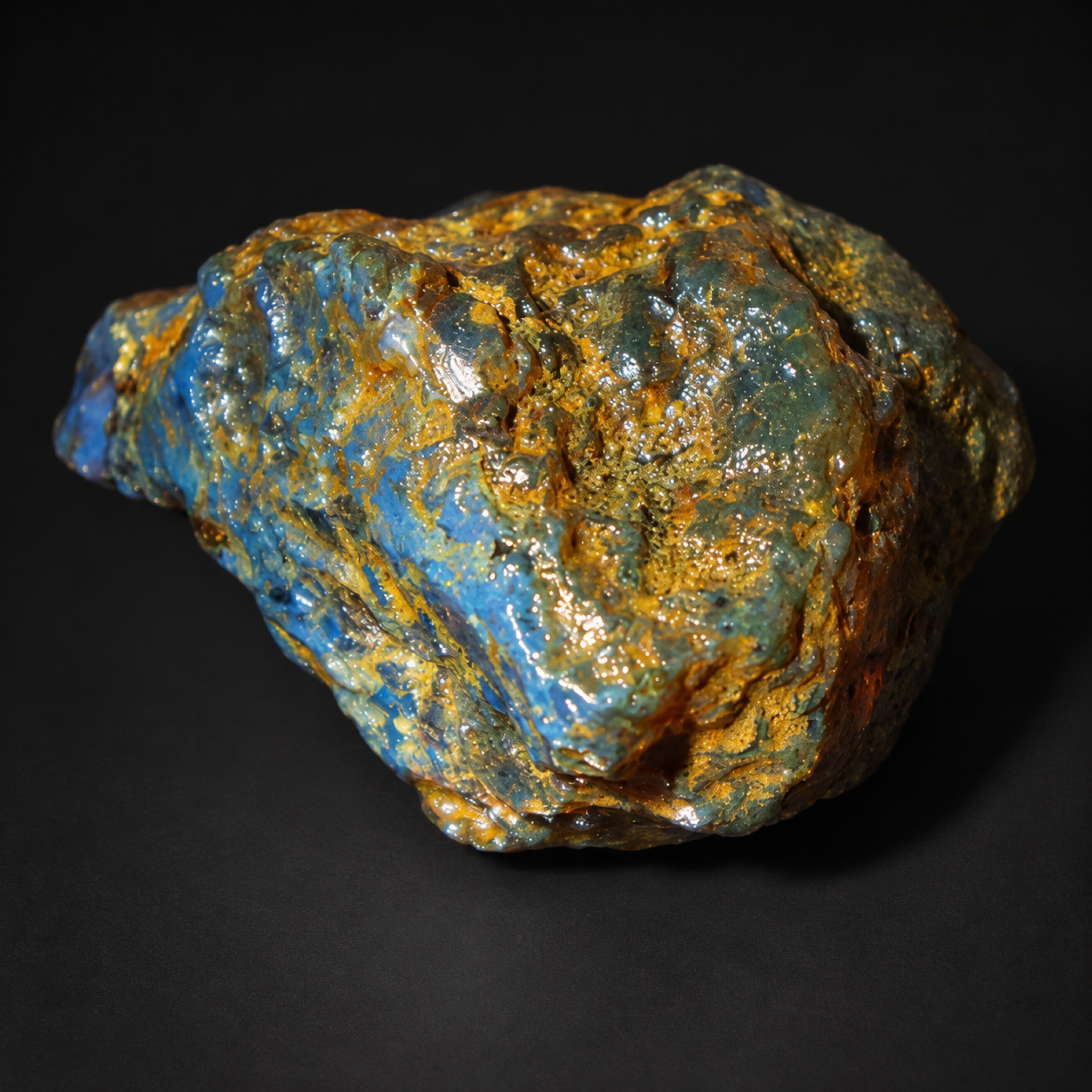 Genuine green blue rough specimen Dominican amber 18g – photo 15