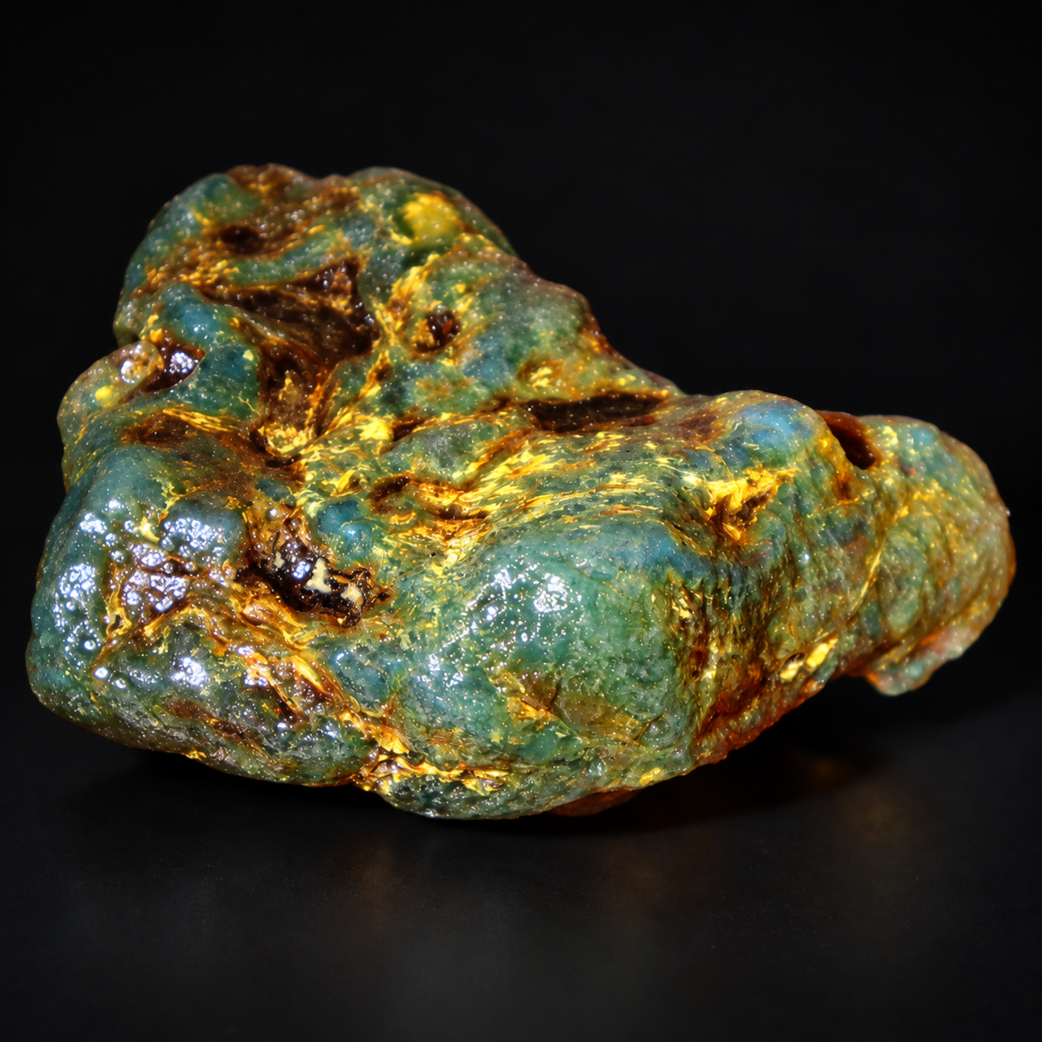 Earth mined green blue rough specimen Dominican amber 39.7g – photo 2