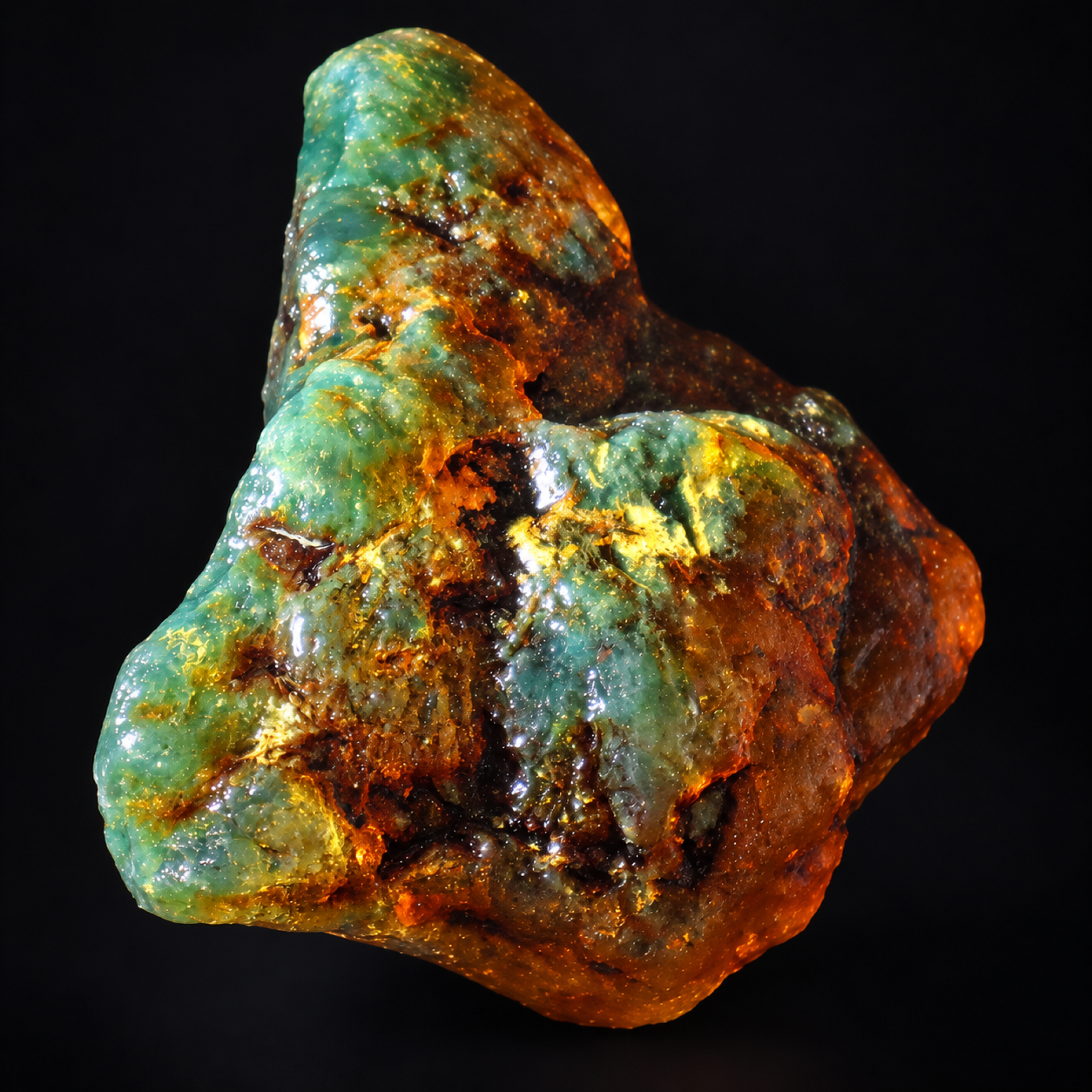 Earth mined green blue rough specimen Dominican amber 39.7g – photo 5