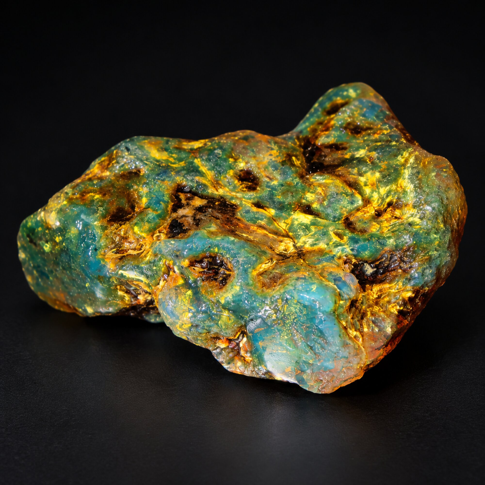 Earth mined green blue rough specimen Dominican amber 39.7g – photo 12