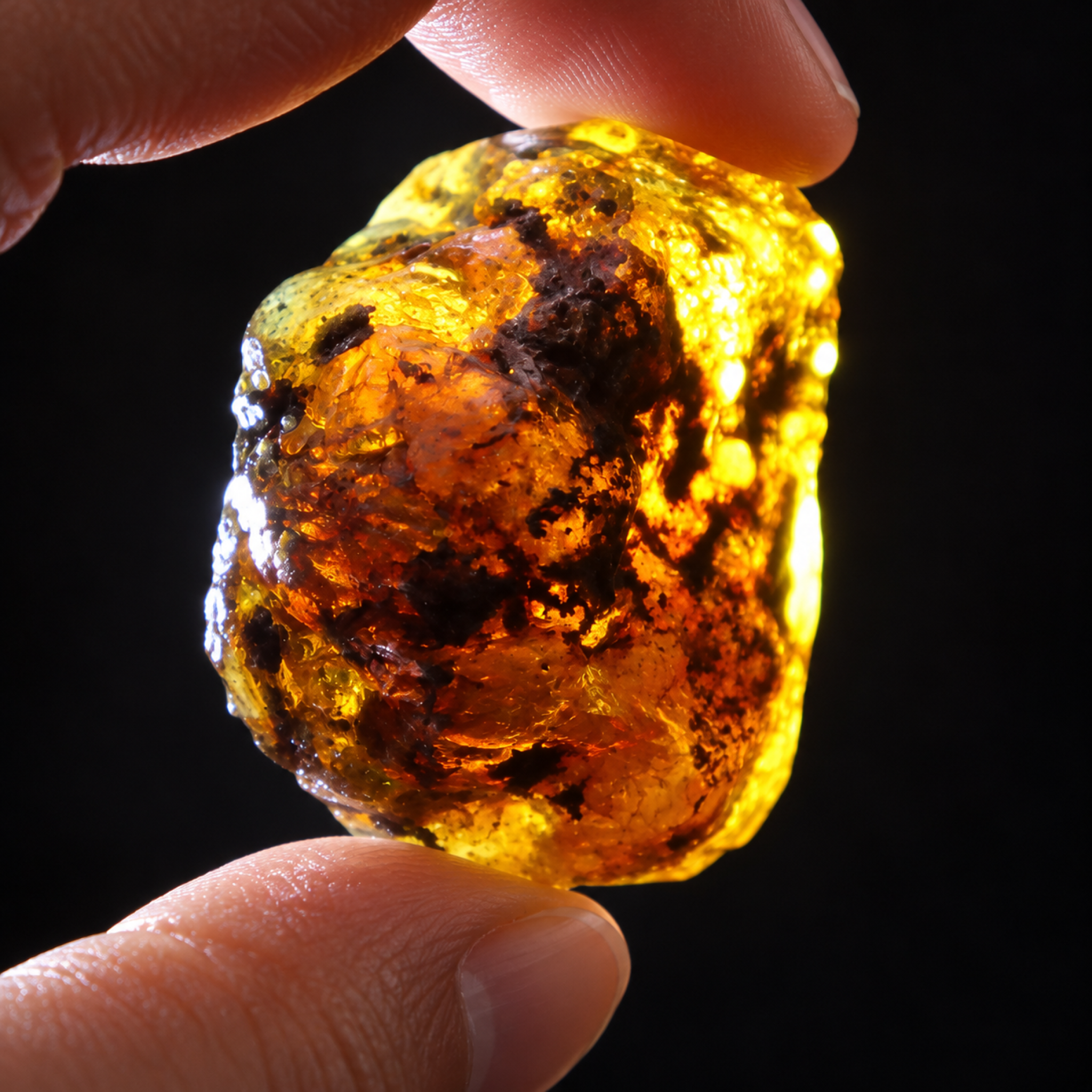Pure natural green blue rough specimen Dominican amber 19.8g – photo 11