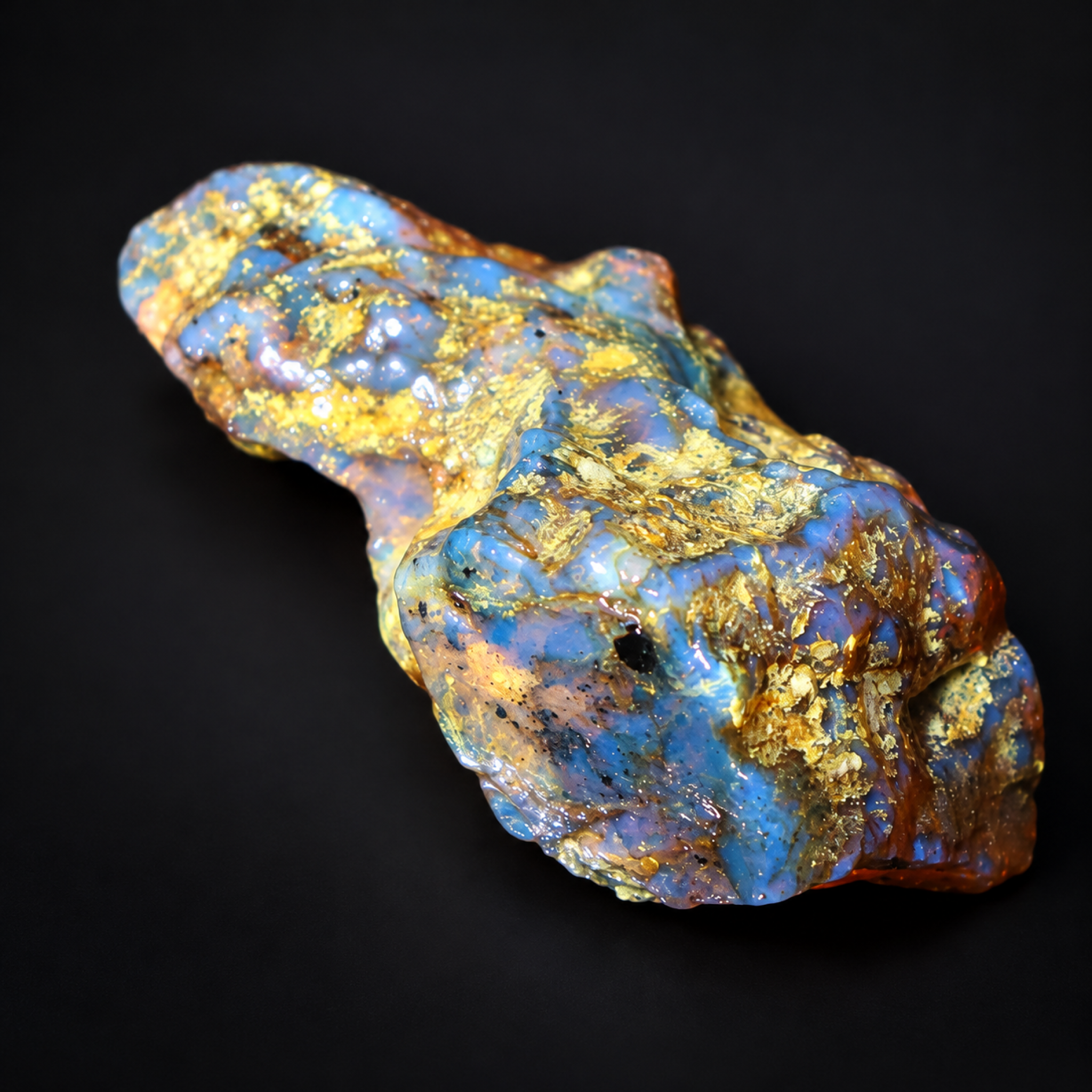Untreated sky blue rough specimen Dominican amber 7.5g – photo 7