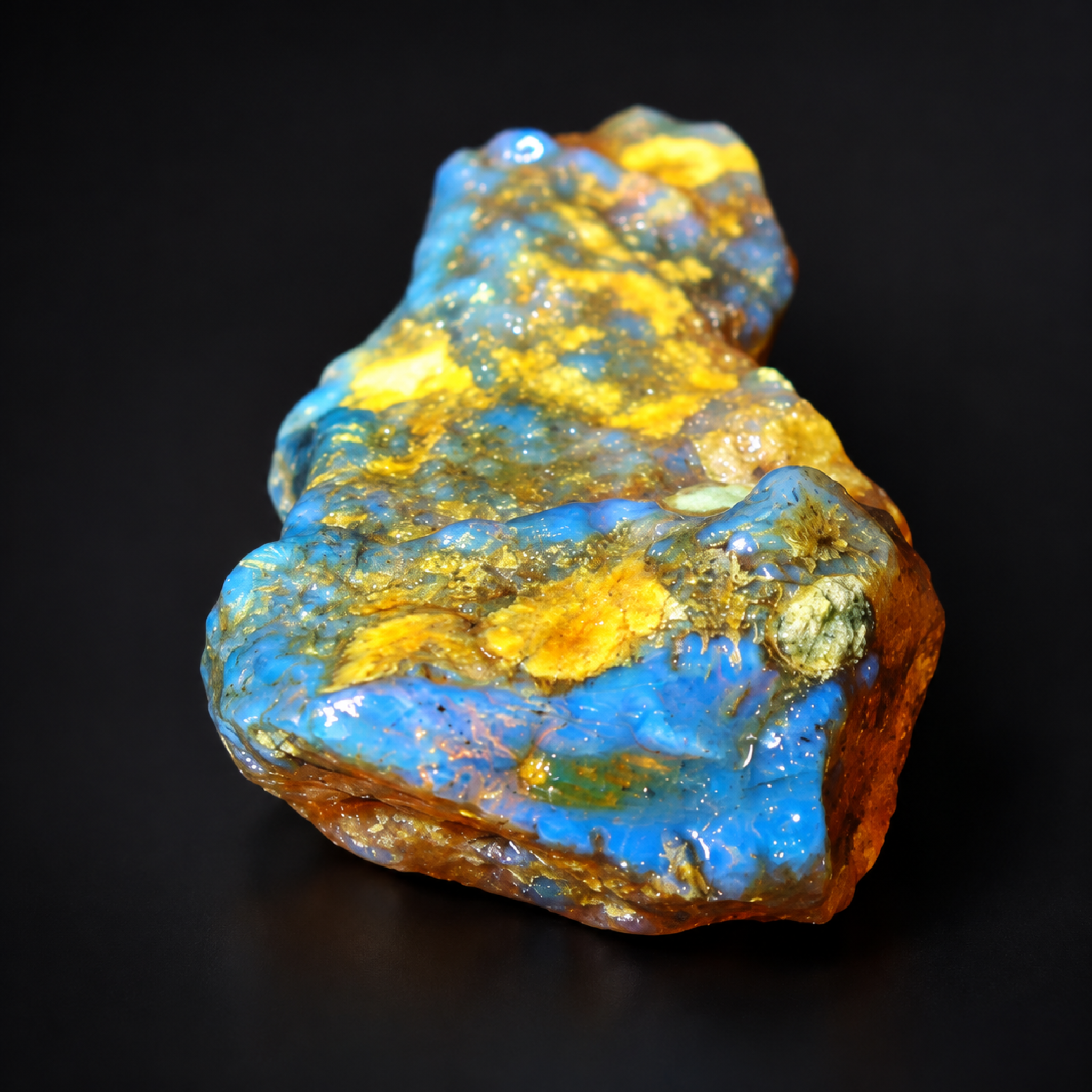 Untreated sky blue rough specimen Dominican amber 7.5g – photo 9