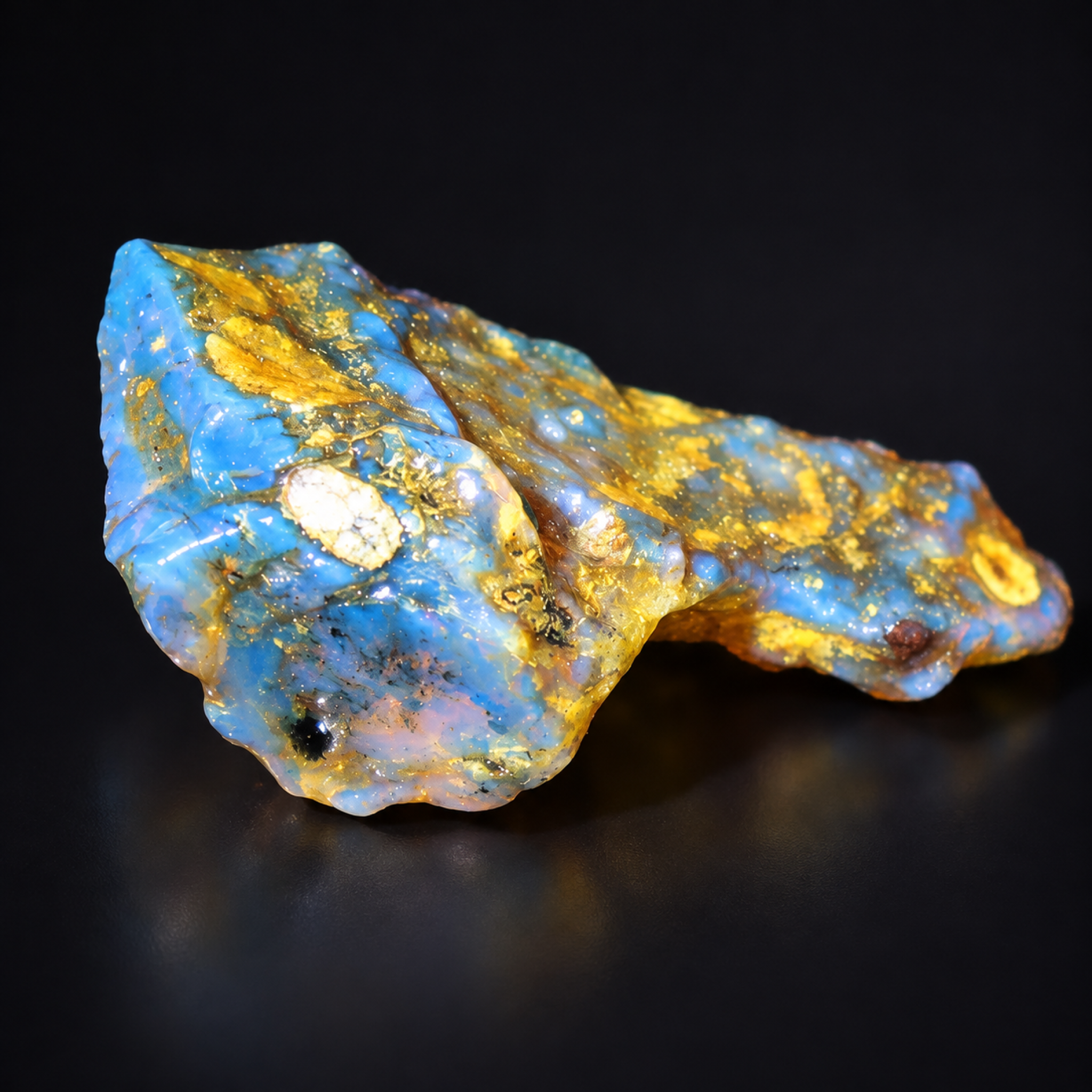 Untreated sky blue rough specimen Dominican amber 7.5g – photo 12