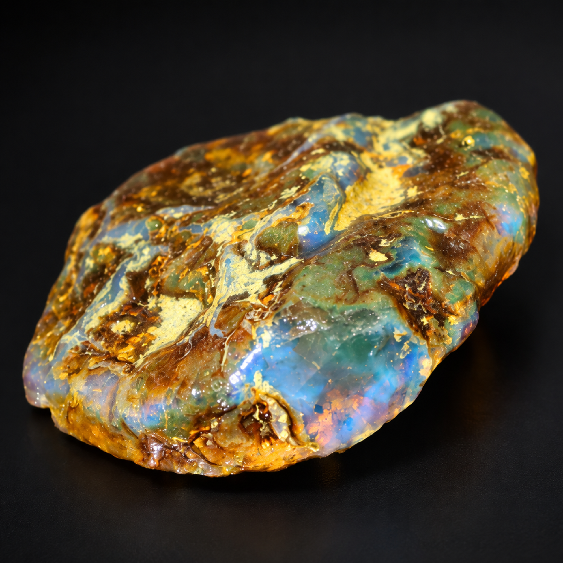 Earth mined sky blue rough specimen Dominican amber 7.7g