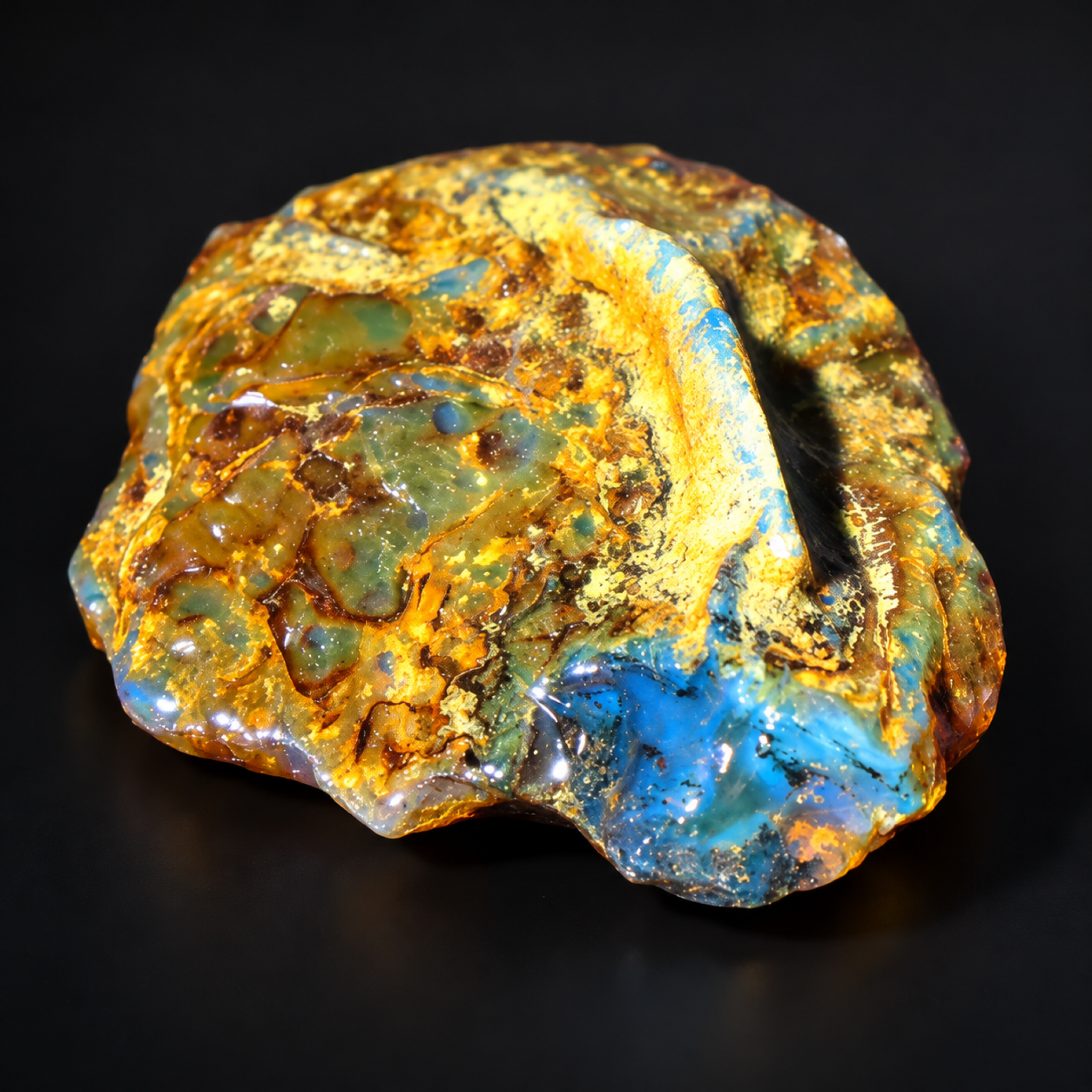 Earth mined sky blue rough specimen Dominican amber 7.7g – photo 6
