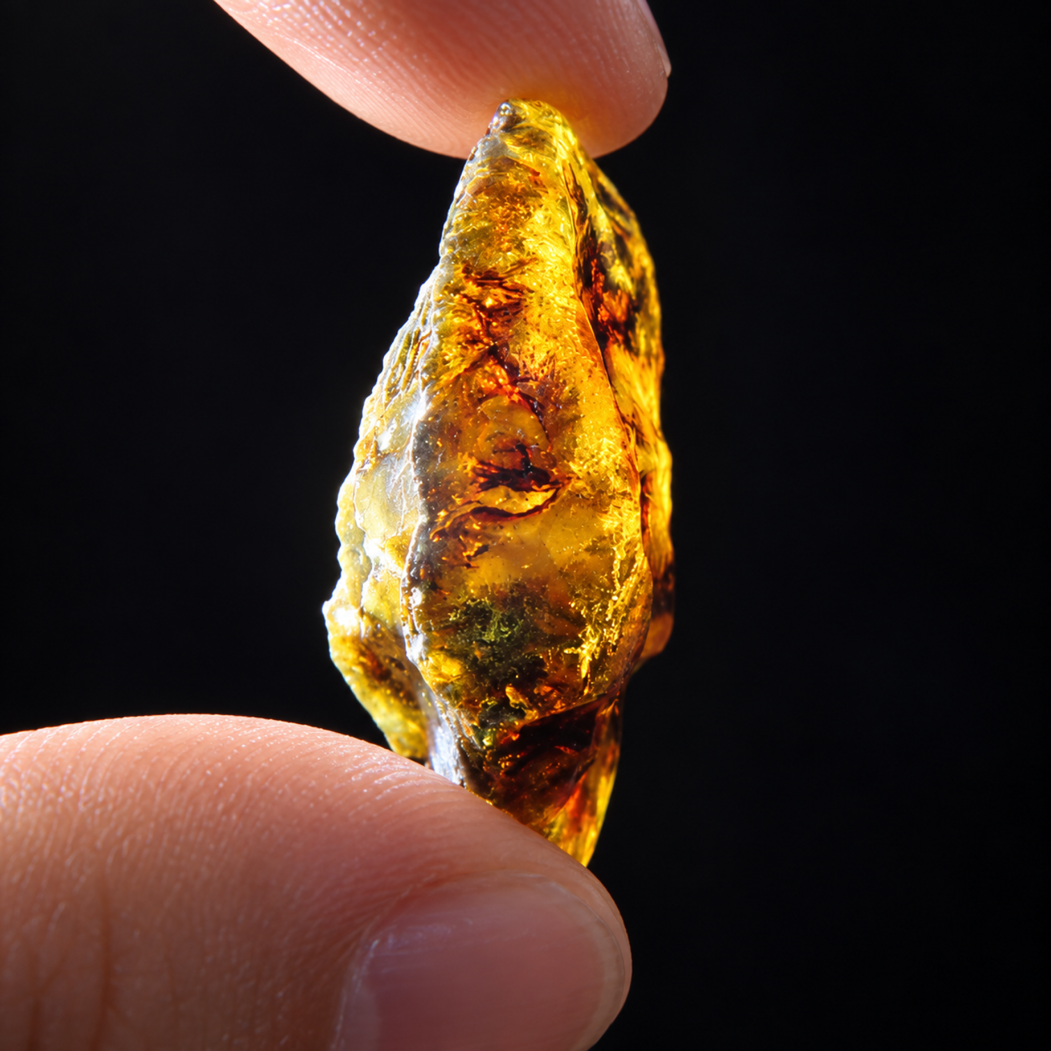 Earth mined sky blue rough specimen Dominican amber 7.7g – photo 8