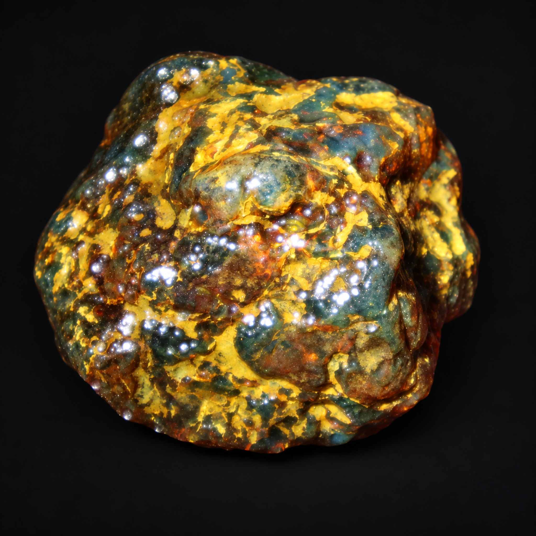 Genuine green blue rough specimen Dominican amber 32.8g – photo 10