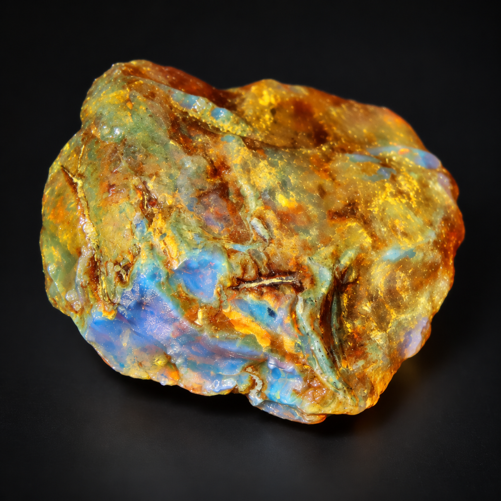 Genuine sky blue rough specimen Dominican amber 14.1g – photo 3