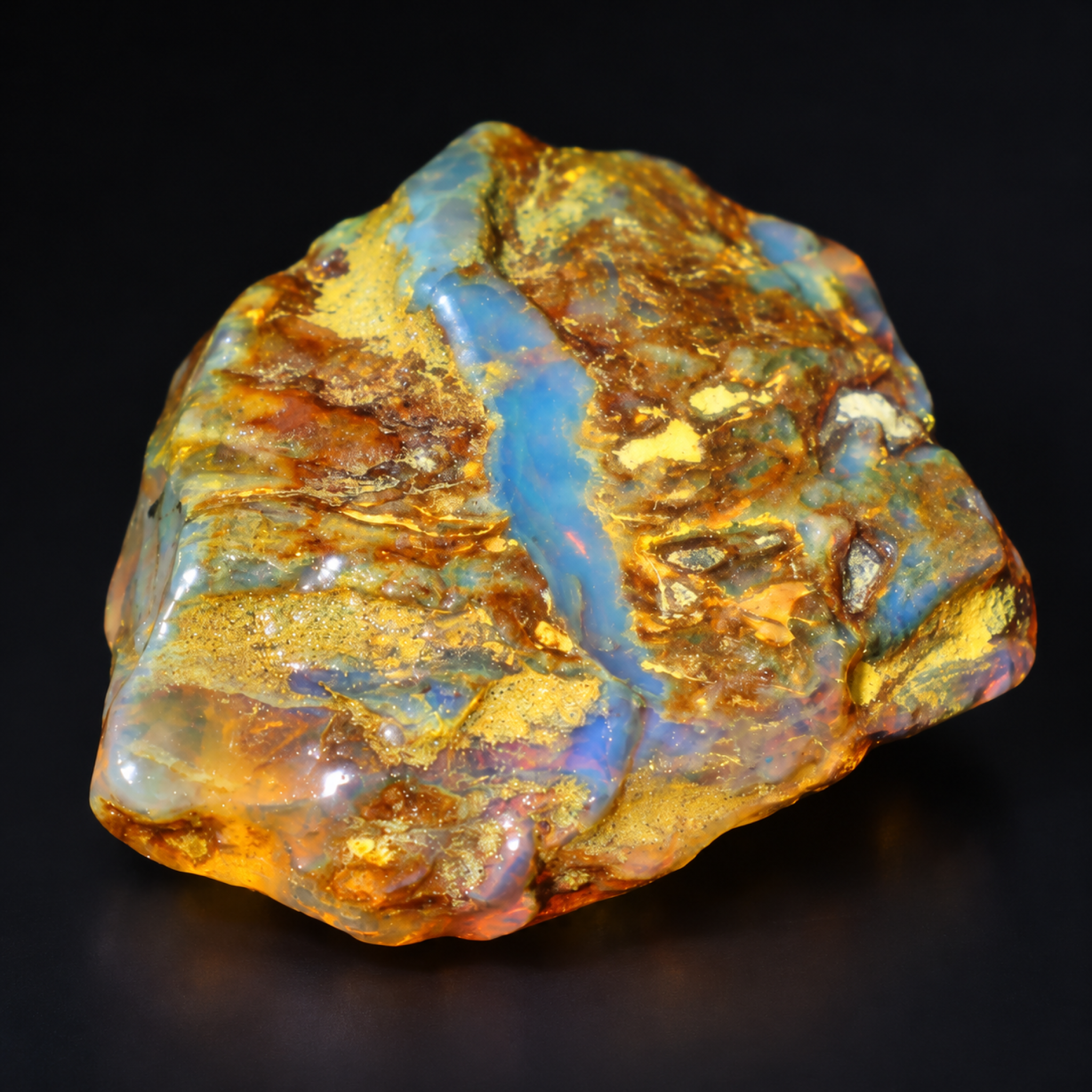 Genuine sky blue rough specimen Dominican amber 14.1g – photo 5