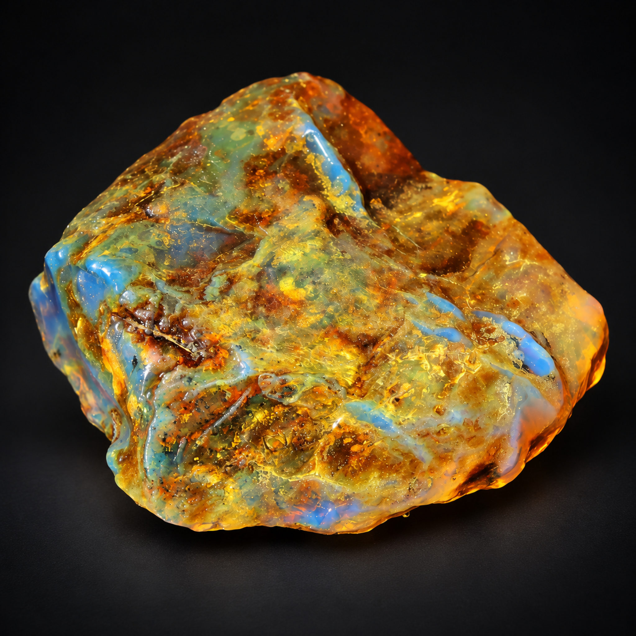 Genuine sky blue rough specimen Dominican amber 14.1g – photo 7