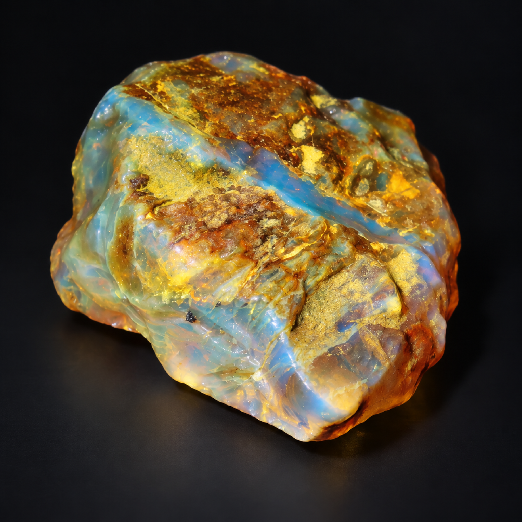 Genuine sky blue rough specimen Dominican amber 14.1g – photo 12