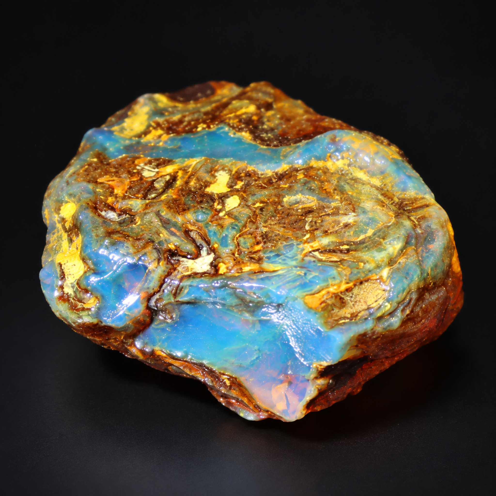 Genuine sky blue rough specimen Dominican amber 14.1g – photo 13